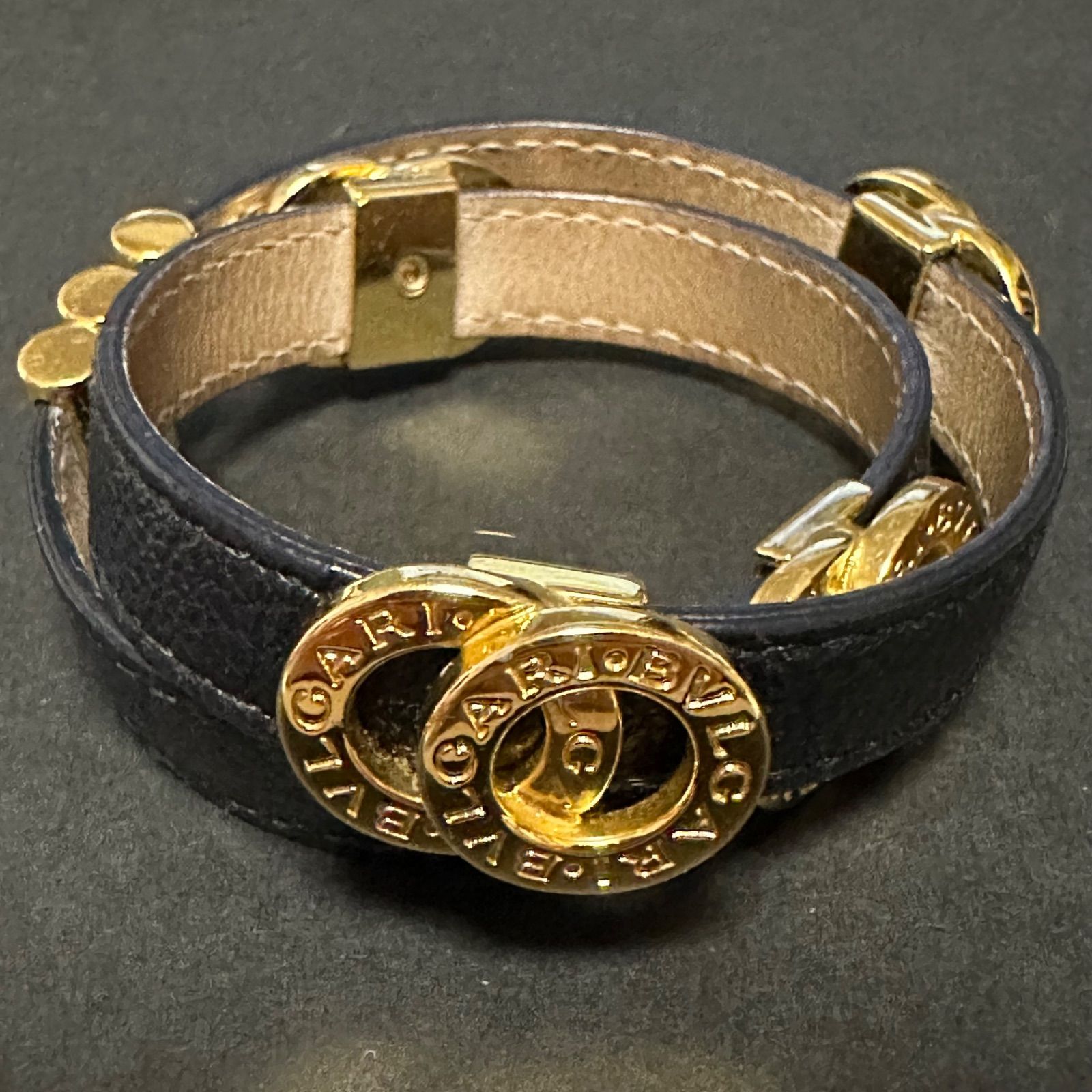 極美品 ブルガリ BVLGARI ブレスレット バングル ダブルコイン
