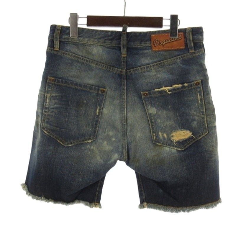 DSQUARED2 デニム 44 インディゴ ダメージ ボタンフライ DSQUARED2 