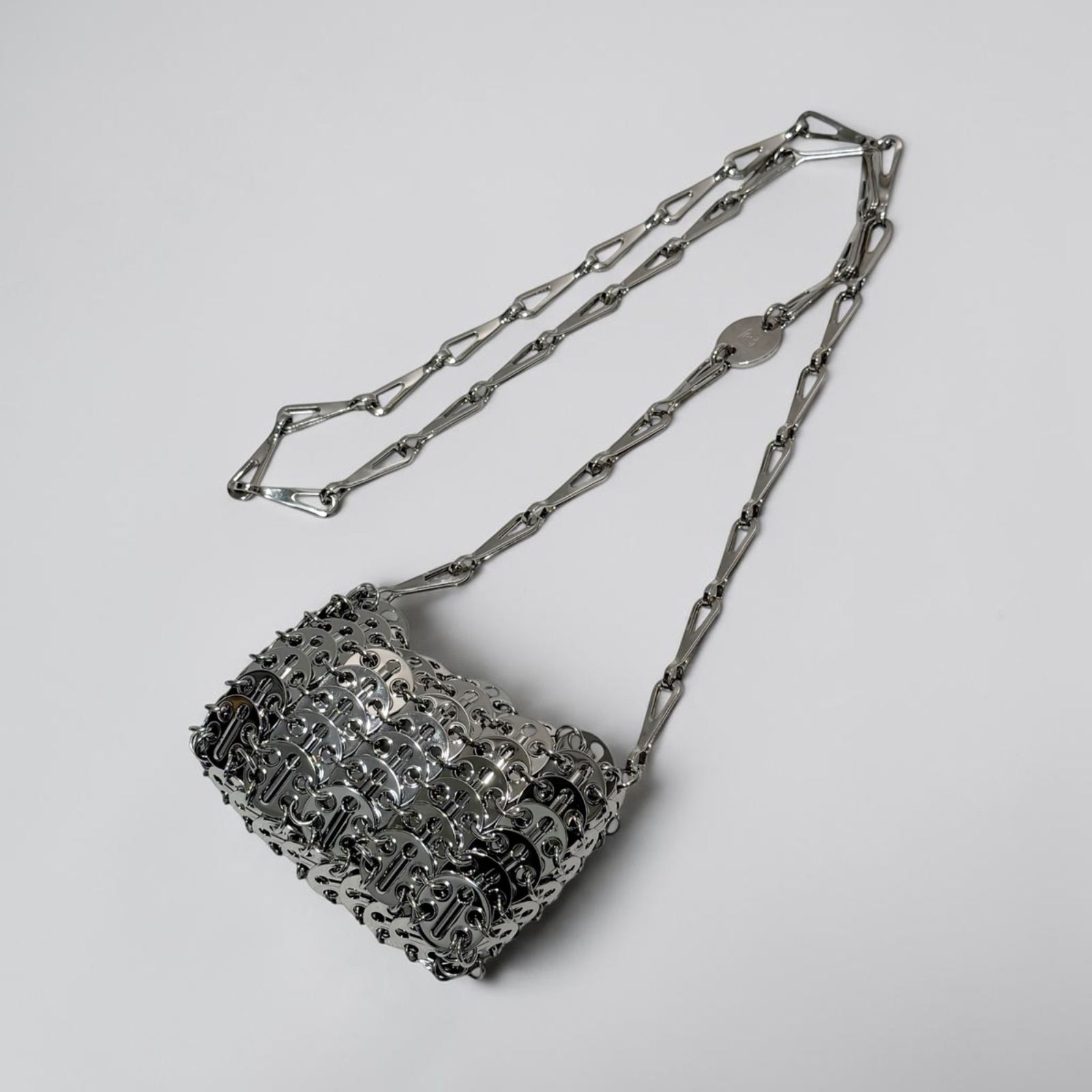 paco rabanne パコラバンヌ 1969 マイクロ シルバー チェーンバッグ