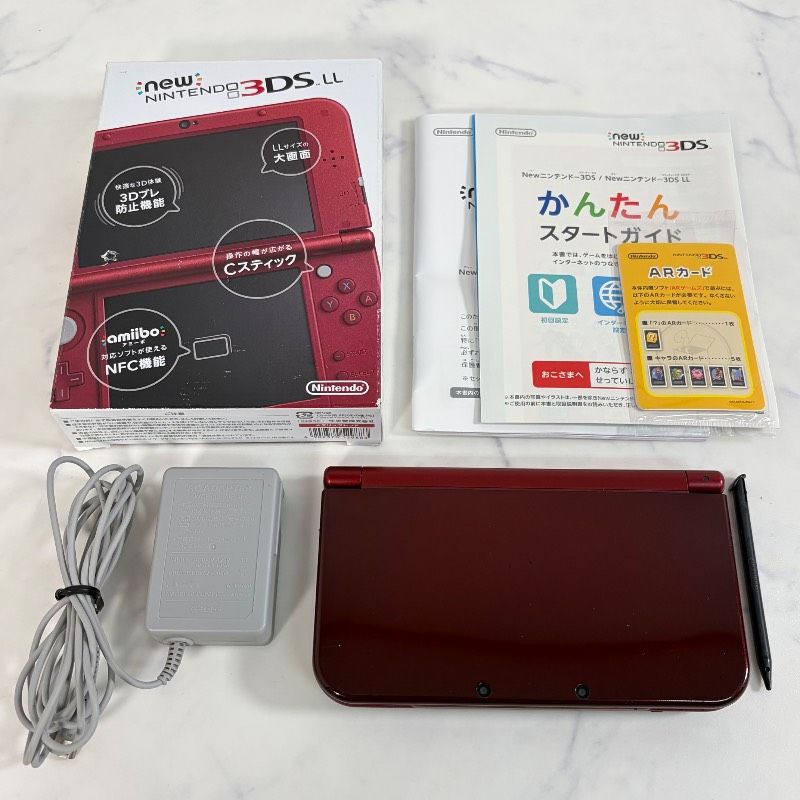 【初期化済み/画面綺麗/動作品】Nintendo new3DSLL レッド RED-001 赤 箱付き 任天堂 510K