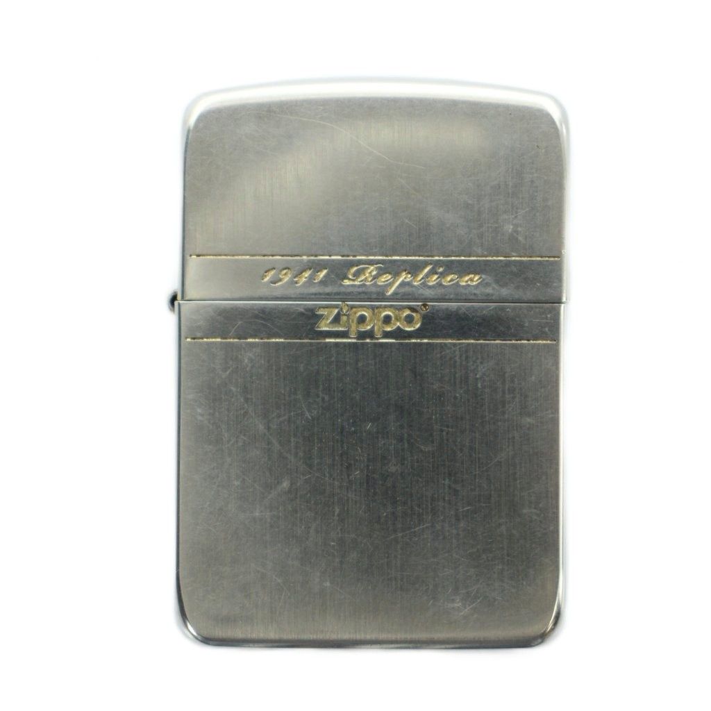 ジッポー ZIPPO 1941 Replica オイルライター 喫煙具 喫煙グッズ タバコ ワンカラー ロゴ シルバーカラー 火花確認済み /BB ■GY18