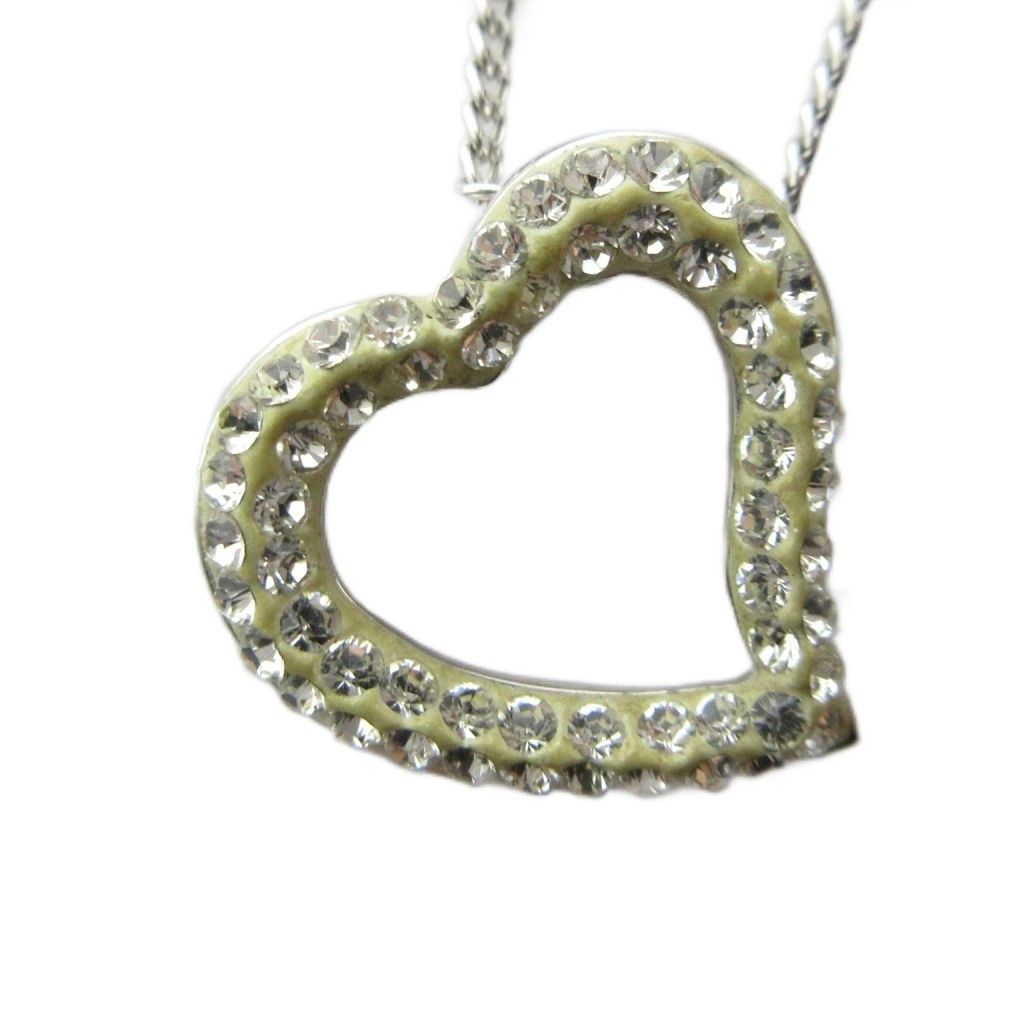 スワロフスキー SWAROVSKI ネックレス アクセサリー ペンダント ハートモチーフ ラインストーン ロゴ シルバー色 ■GY18 /MQ