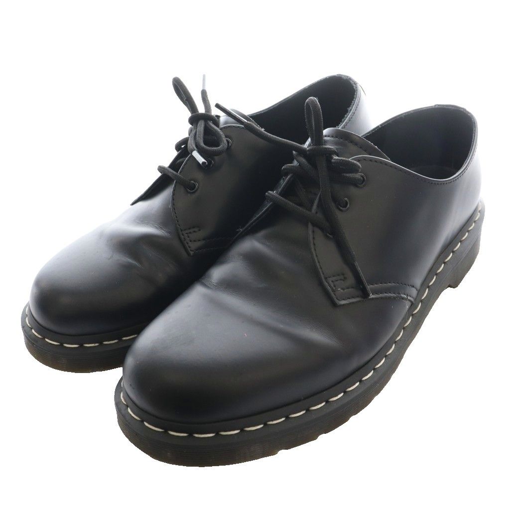 ドクターマーチン DR.MARTENS ホワイト ステッチ WHITE STITCH 3 ホール シューズ ドレス ビジネス UK9 黒 ブラック /SS ■OS
