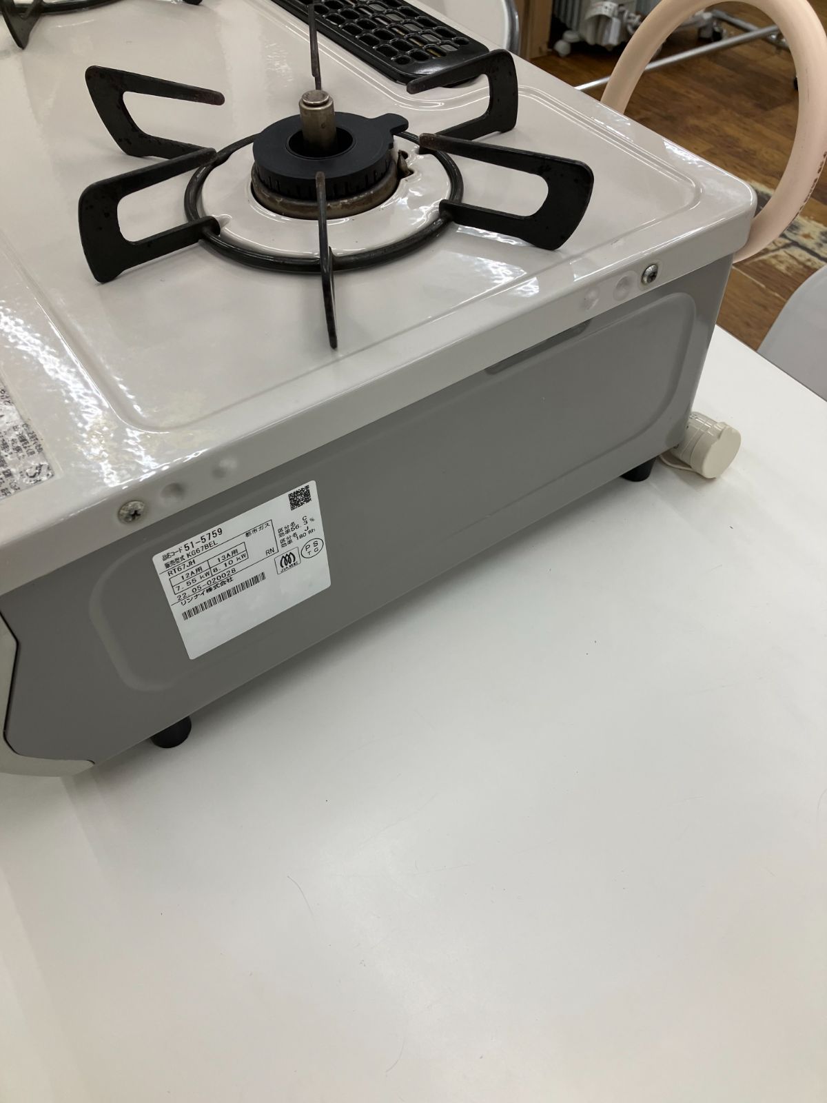 都市ガス用】Rinnai ガステーブル 2022年製 KG67BE 管理番号26.05.14