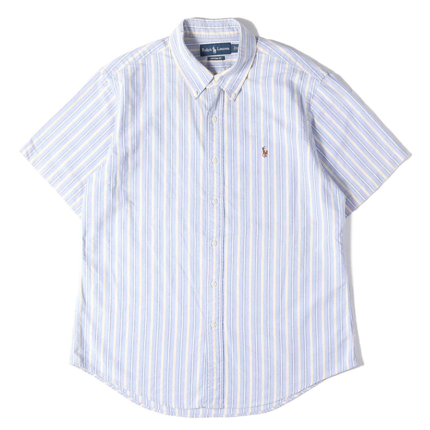 RALPH LAUREN ラルフローレン シャツ ブルー イエロー サイズ:XL 