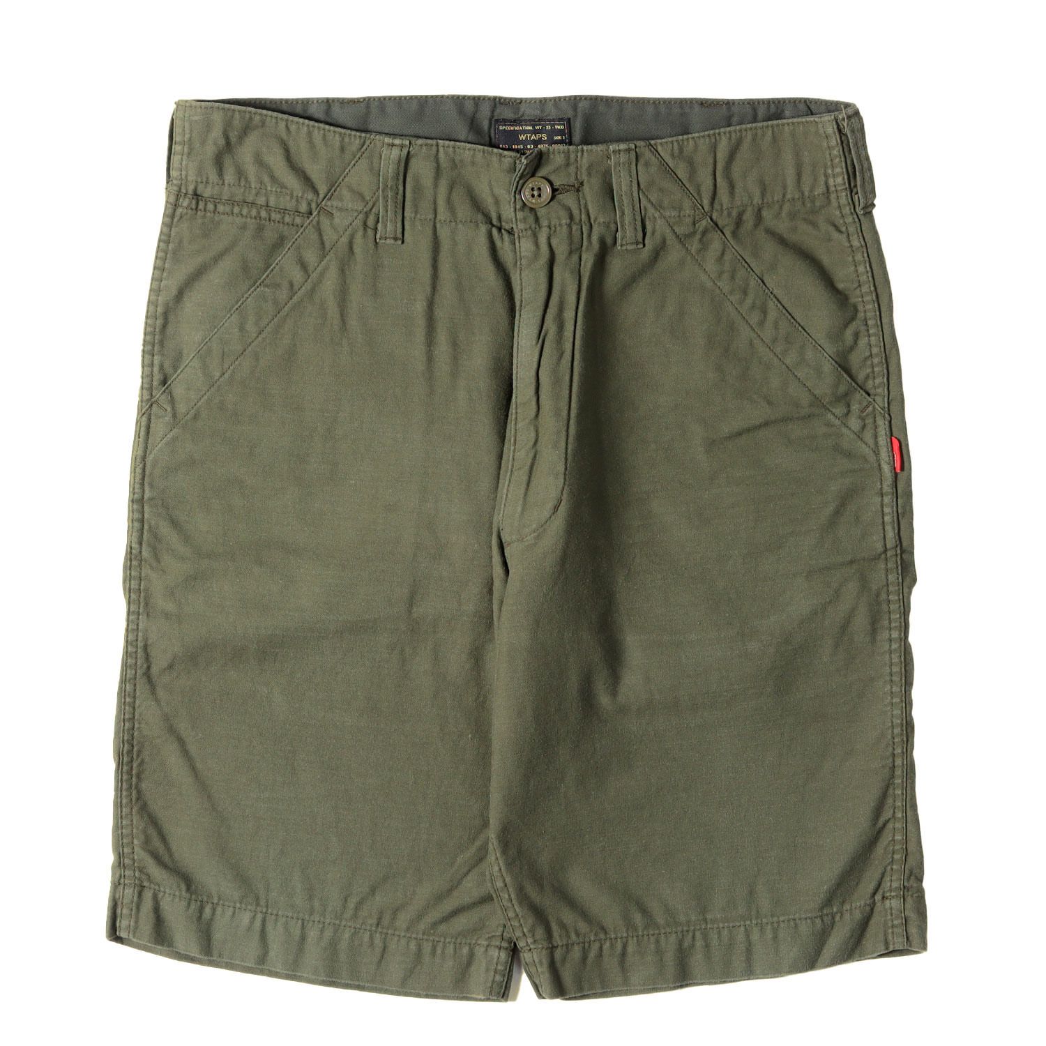 WTAPS ダブルタップス パンツ オリーブドラブ サイズ:2 | バックサテン ミリタリー ショーツ (BUDS SHORTS) | ボトムス ショートパンツ【メンズ】【中古】