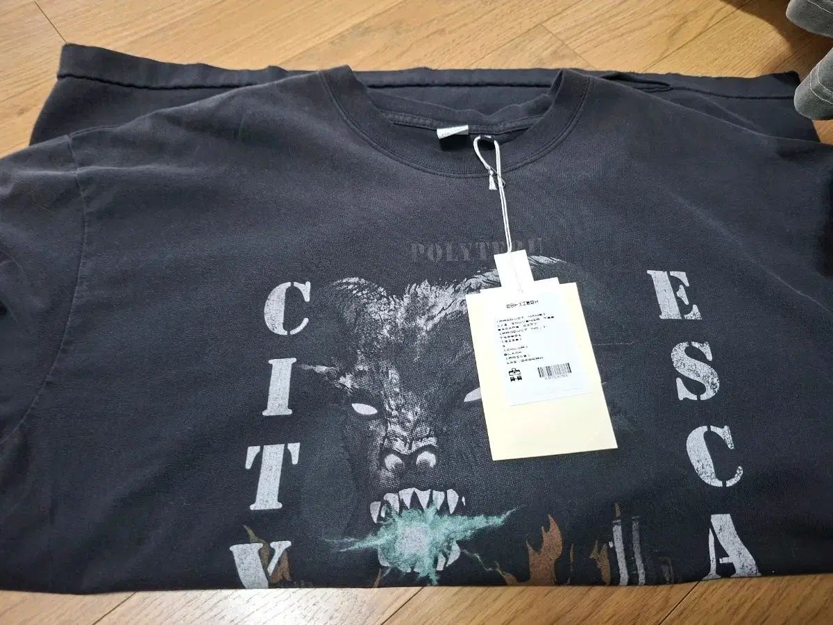 3 ポリテ루 THE HYUNDAI Tシャツ 半袖Tシャツ ブラック