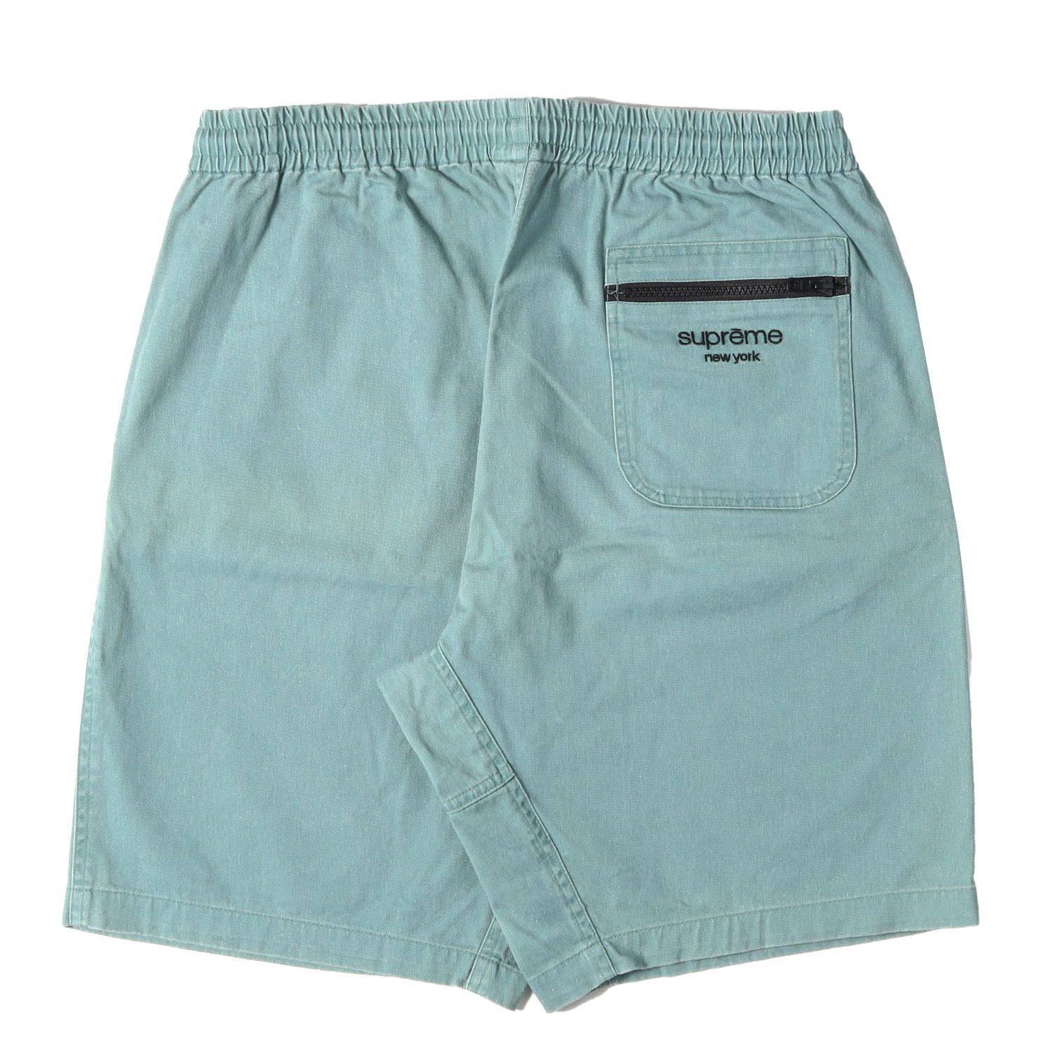 Supreme シュプリーム パンツ グリーン サイズ:L | ラシックロゴ ウォッシュド ツイル イージーショーツ(Washed Twill Short) | ボトムス ショートパンツ【メンズ】【中古】