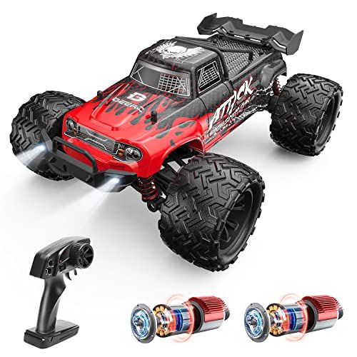DEERC ラジコン ラジコンカー オフロード ダブルモーター 4WD 高速 30km/h 1/16スケール 電動RCカー RTR 全地形対応 2.4GHz レーシング 防振 プレゼント 贈り物 こども向け 大人向け 誕生日 プレゼント 子供 9bc09117