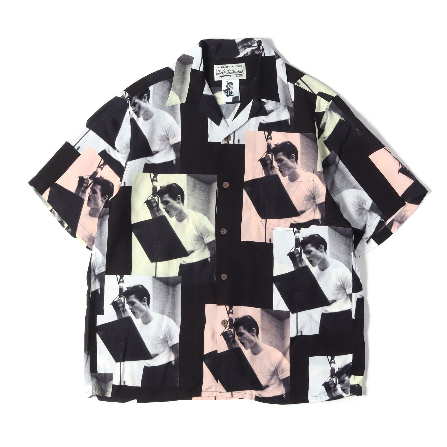 WACKO MARIA ワコマリア シャツ ブラック 黒 サイズ:S | 22SS CHET BAKER レーヨン ハワイアンシャツ / アロハシャツ(HAWAIIAN SHIRT) | トップス カジュアルシャツ 半袖【メンズ】【中古】