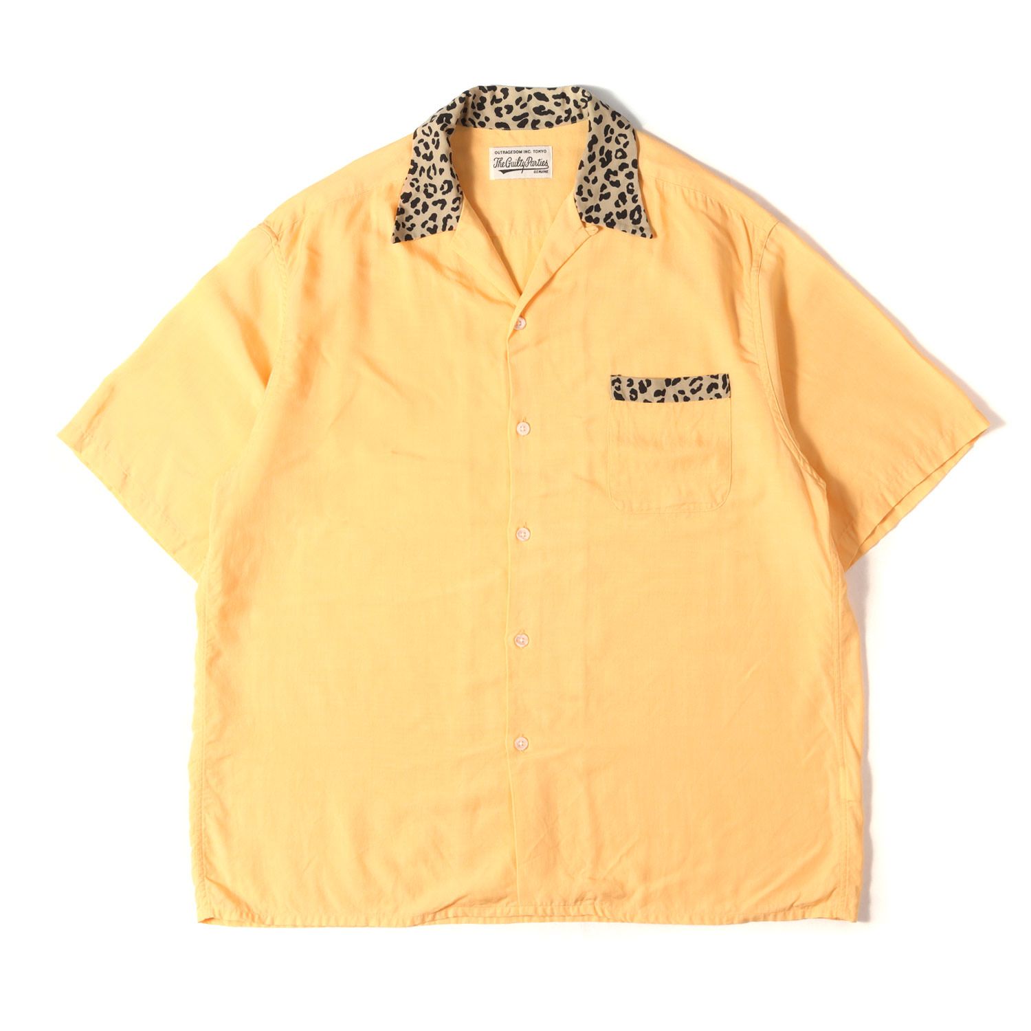 【美品】WACKO MARIA ワコマリア シャツ イエロー サイズ:XL | 22SS レオパード 2トーン オープンカラー 半袖シャツ(TWO-TONE 50S SHIRT) | トップス カジュアルシャツ 半袖【メンズ】【中古】 美品】WACKO MARIA ワコマリア シャツ イエロー サイズ:XL | 22SS