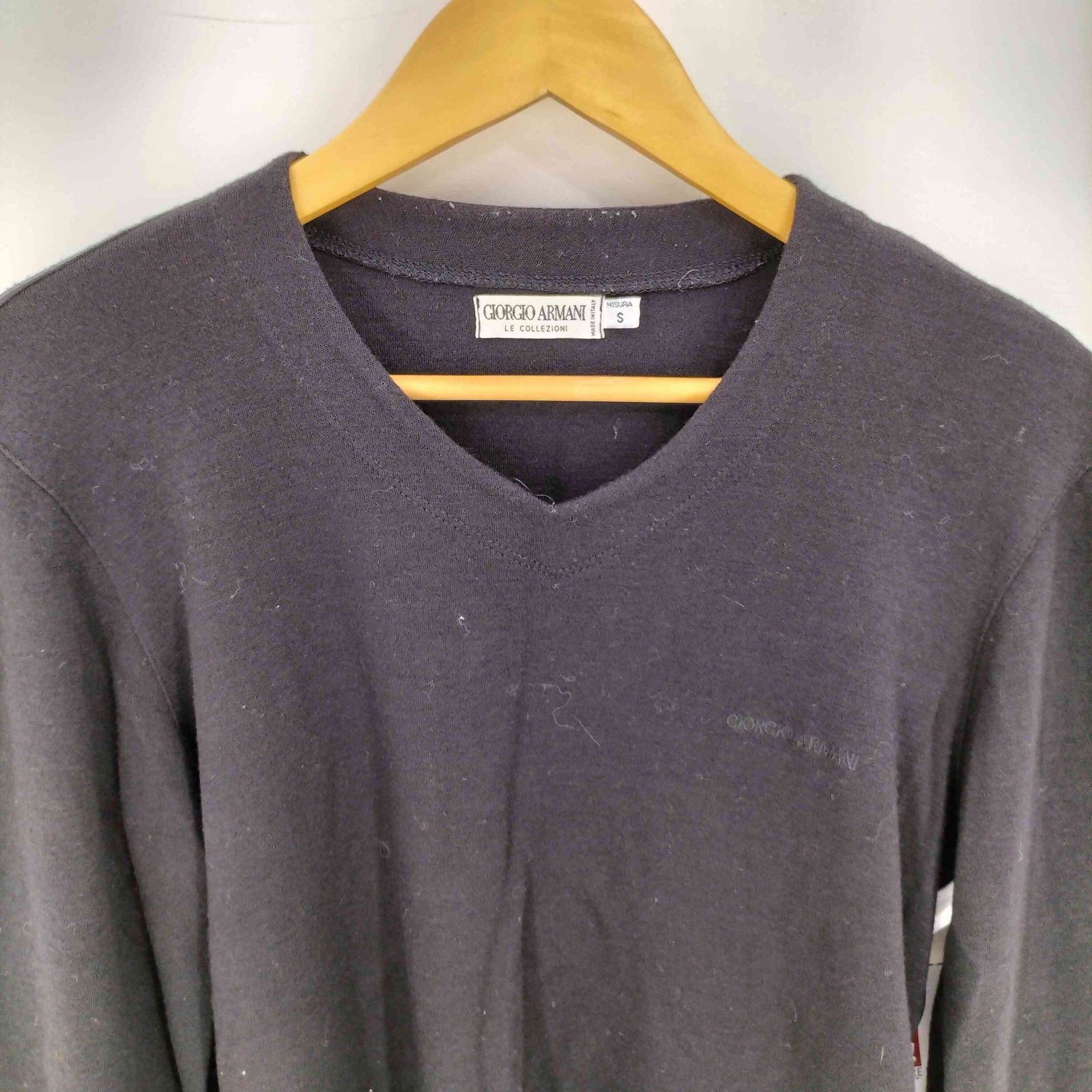 イタリア製 80s GIORGIO ARMANI ニット セーター / ウール ブルー