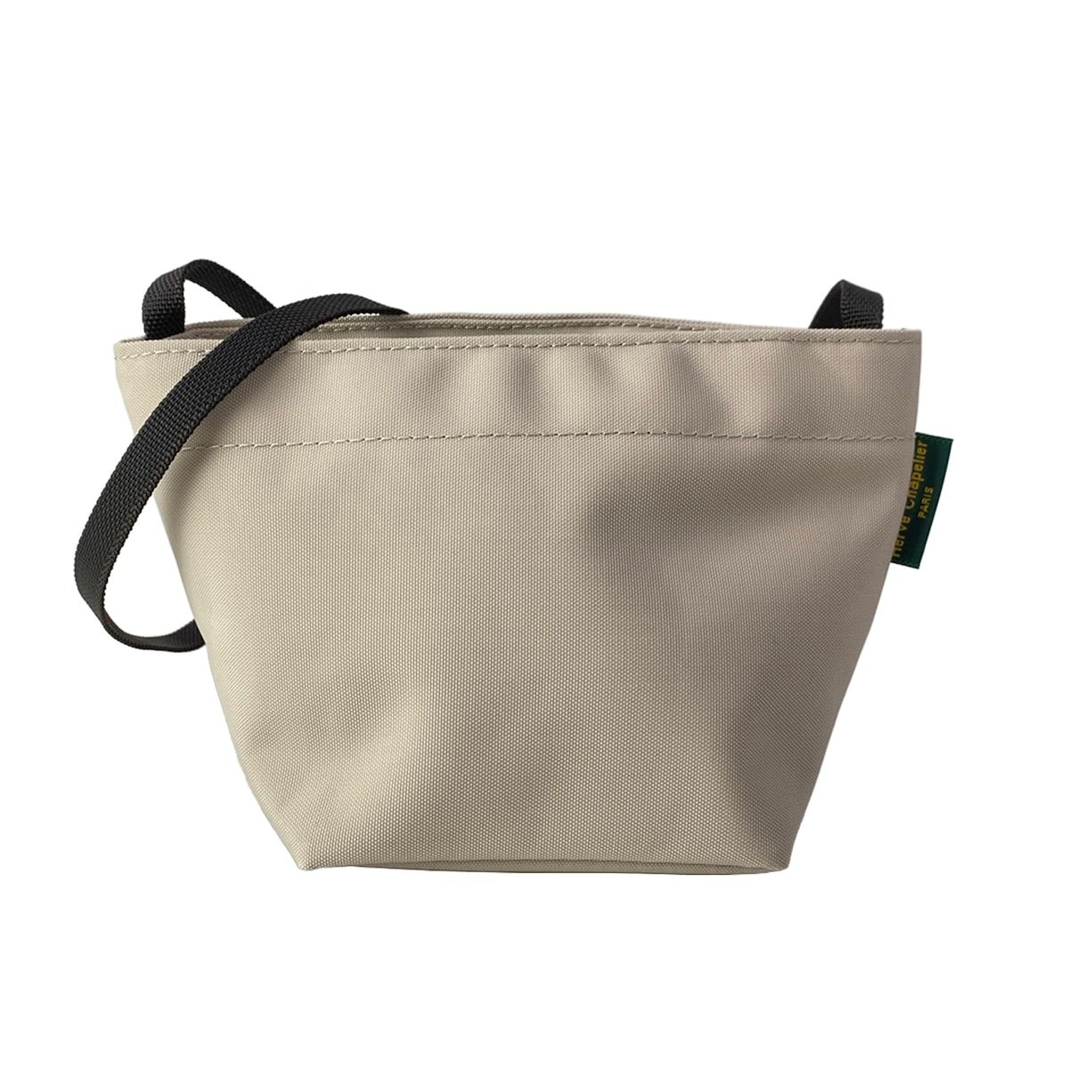 Herve Chapelier(エルベシャプリエ) ショルダーバッグ美品 ナイロン舟型ショルダーバッグXS ベージュ Nライン