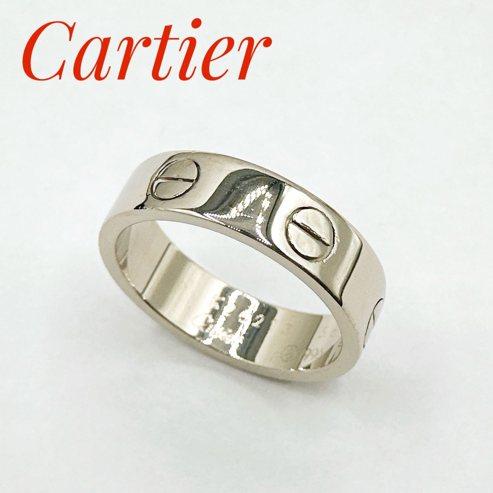 美品?Cartier ラブ ホワイトゴールド リング 56 約15号 Y - メルカリ