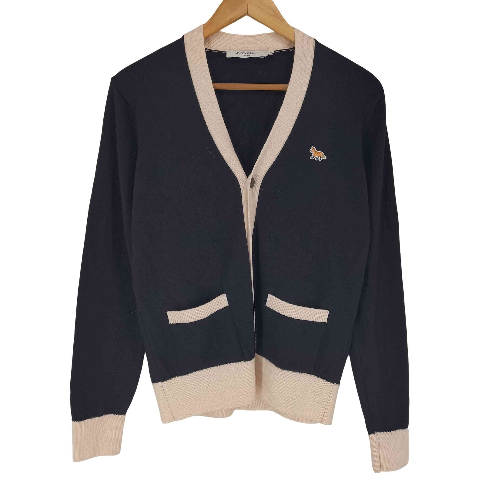 メゾンキツネ MAISON KITSUNE フォックスパッチ カーディガン メンズ import：XS