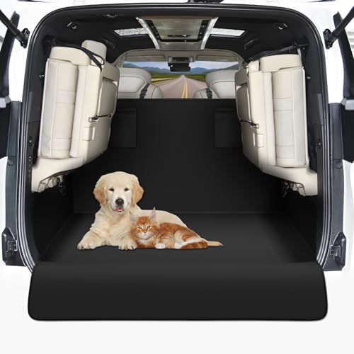 車用 トランクマット トランク シート 汎用 ランクル セレナ ステップワゴン アルファード デリカ ラゲッジマット ペット対応 ドライブシート 防水 ラゲッジシート MPV SUV 大中型車用 汚れ防止 滑り止め 耐久性 (ブラック, ラゲ 0b604877