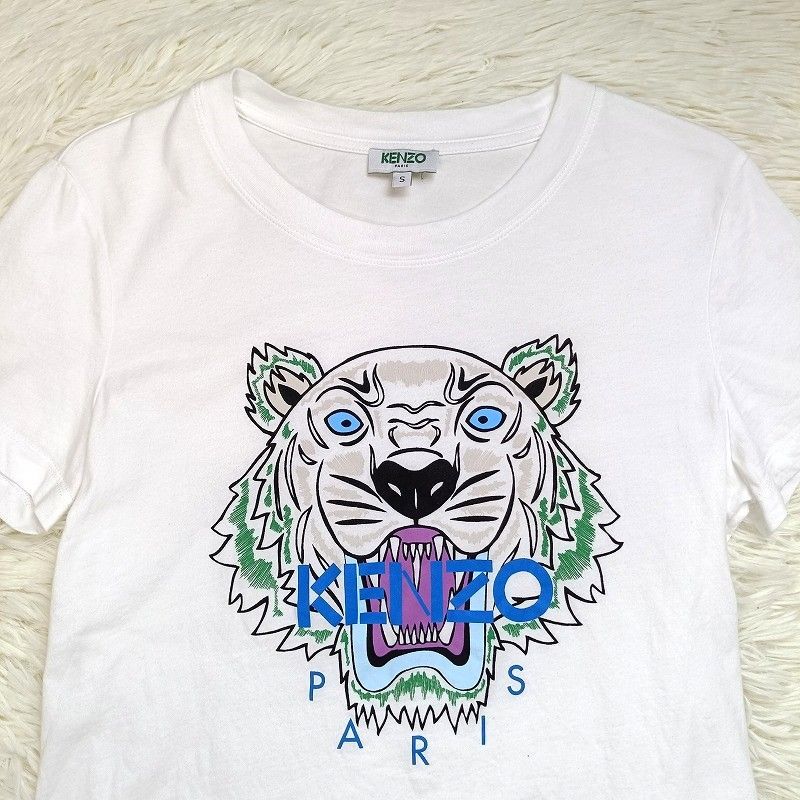 kenzo ロゴ 虎 KENZO トラ刺繍 グラフィック スウェット S ブラック