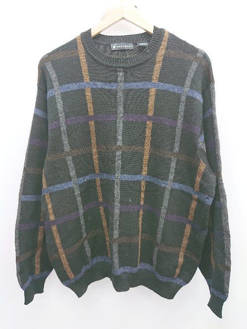 ◇ BACHRACH 長袖 ニット セーター サイズL ブラック マルチ メンズ P 【1406240028740】 5,991円