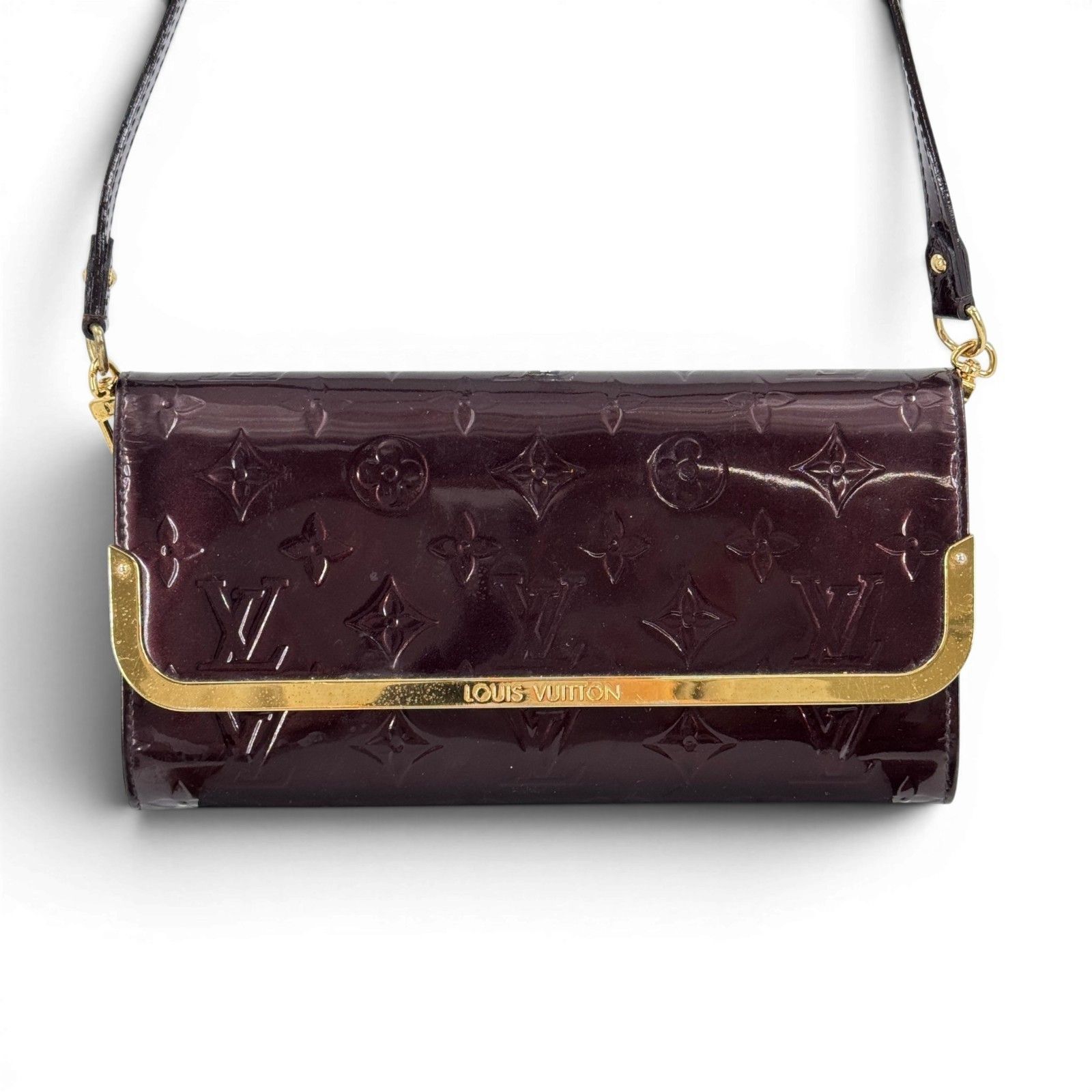LOUIS VUITTON ポルトフォイユ・ロスモア モノグラム・ヴェルニ ボルドー 長財布 M91591