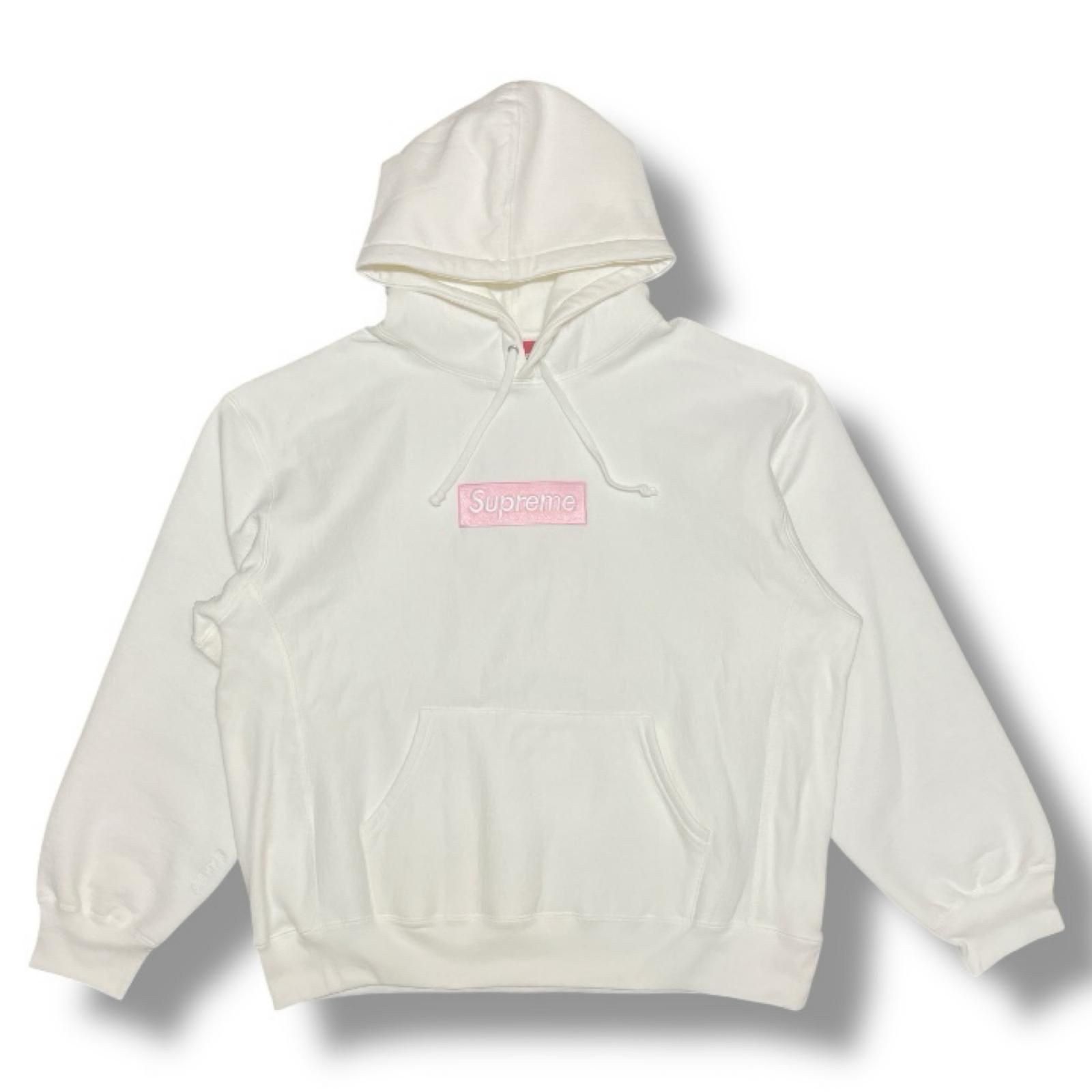国内正規 Supreme 25AW Box Logo Hooded Sweatshirt ボックスロゴフーディー スウェットパーカー シュプリーム ホワイト×ピンク L （15515M）