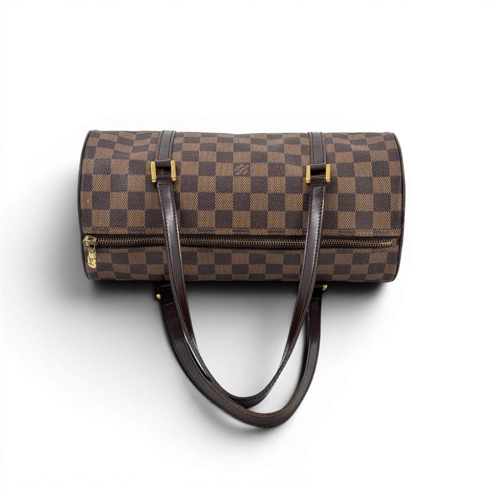 LOUIS VUITTON パピヨン30 ダミエ・エベヌ 筒形 ハンドバッグ N51303 