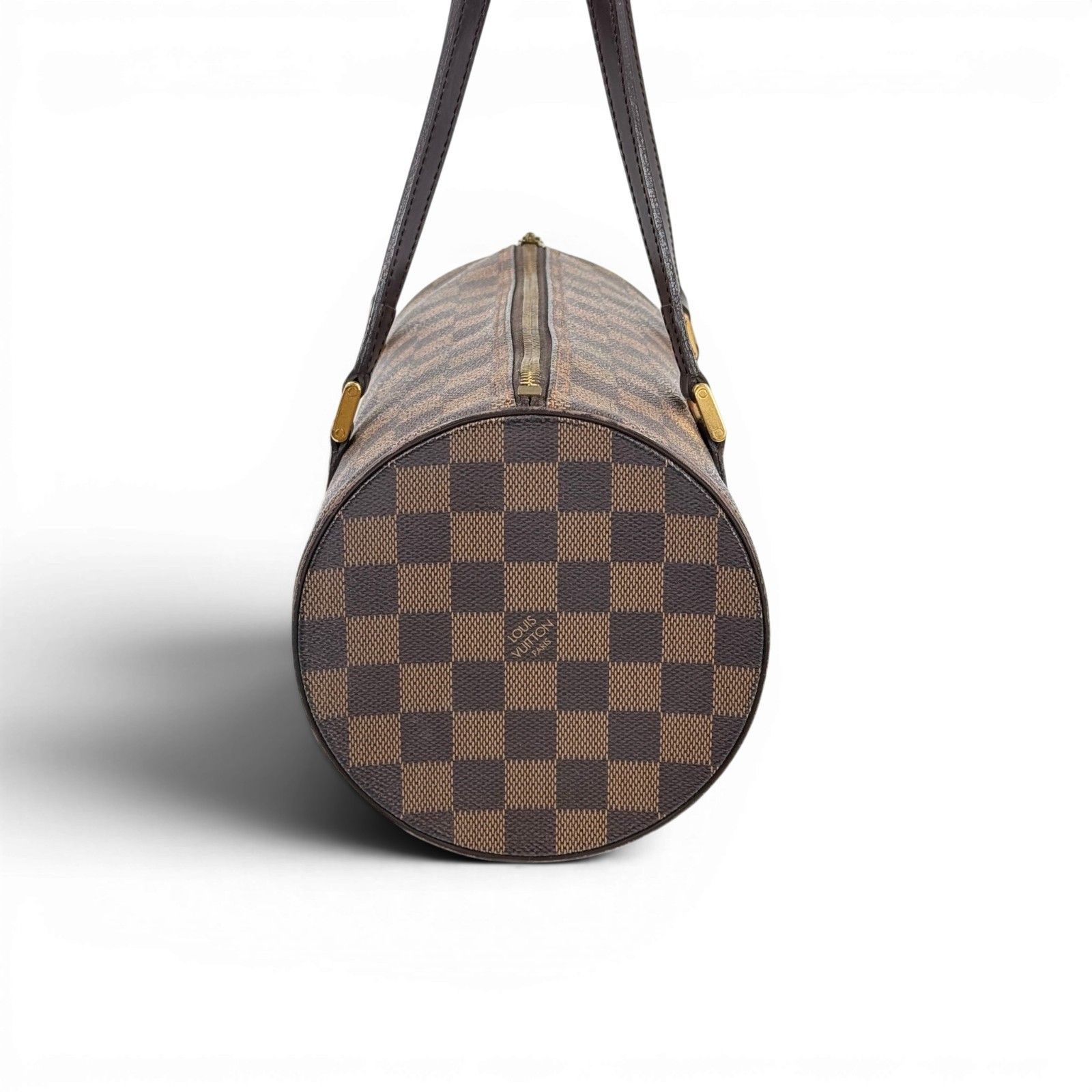 LOUIS VUITTON パピヨン30 ダミエ・エベヌ 筒形 ハンドバッグ N51303 
