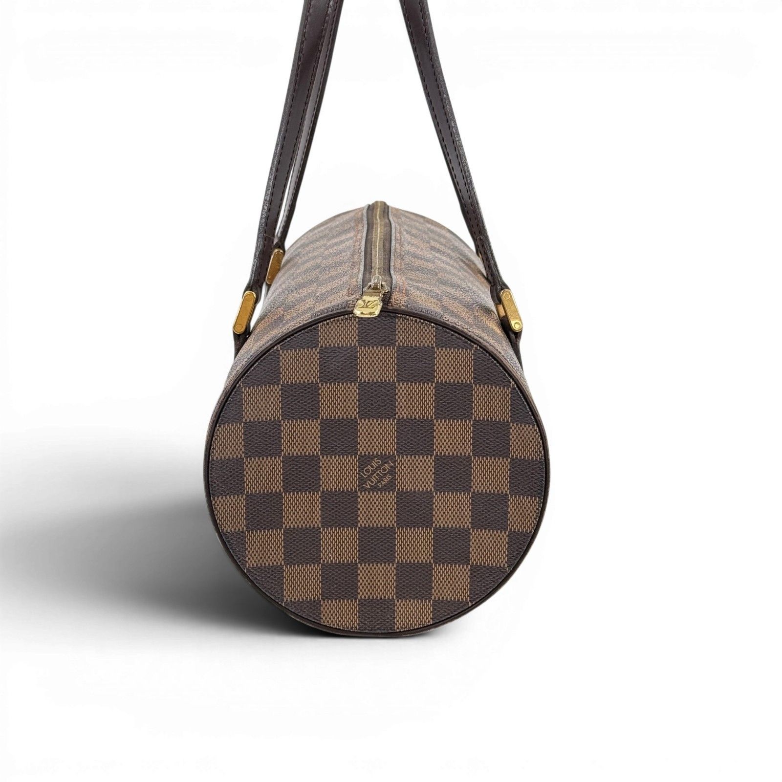 LOUIS VUITTON パピヨン30 ダミエ・エベヌ 筒形 ハンドバッグ N51303 