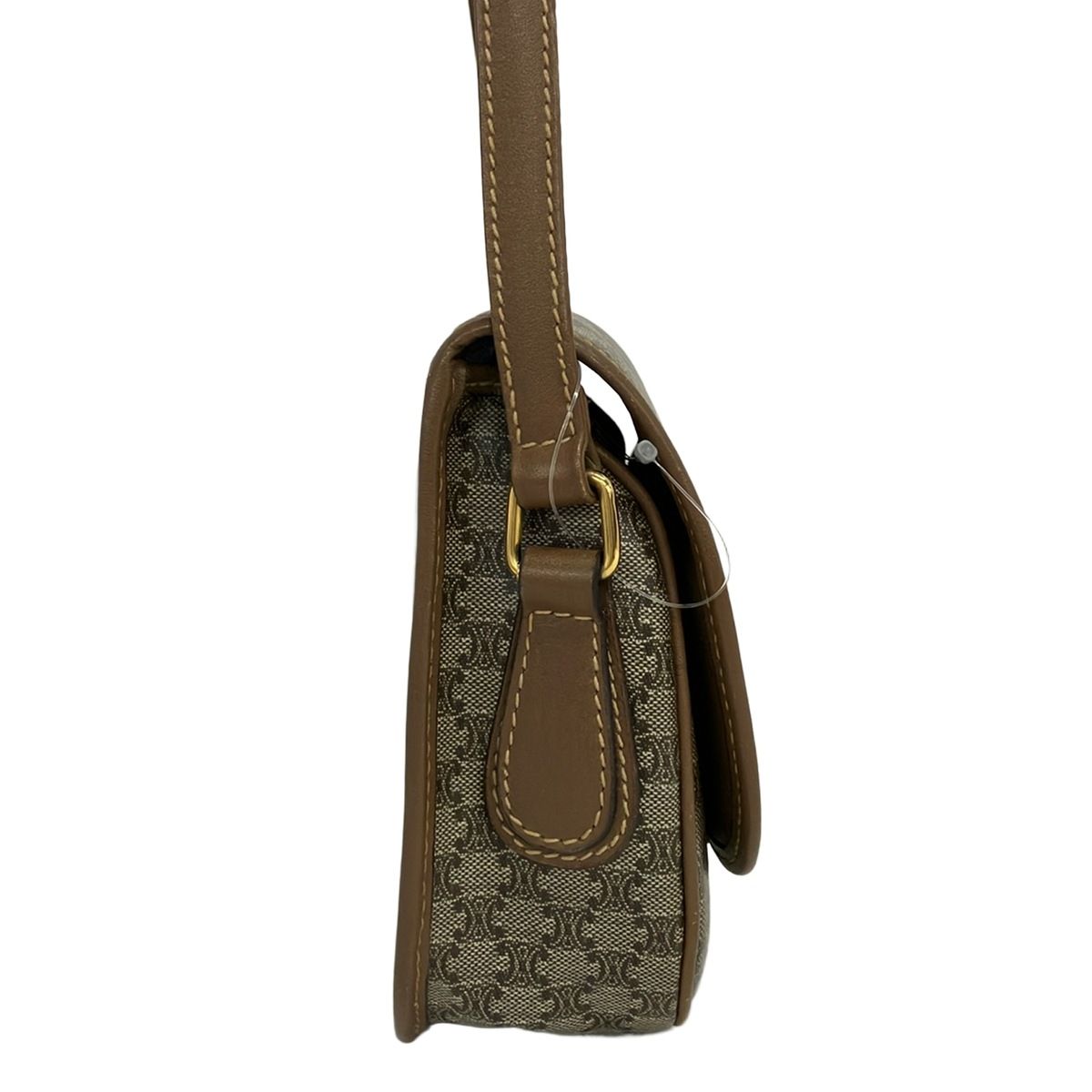 CELINE(セリーヌ) ショルダーバッグ マカダム柄 ベージュ×ダーク 