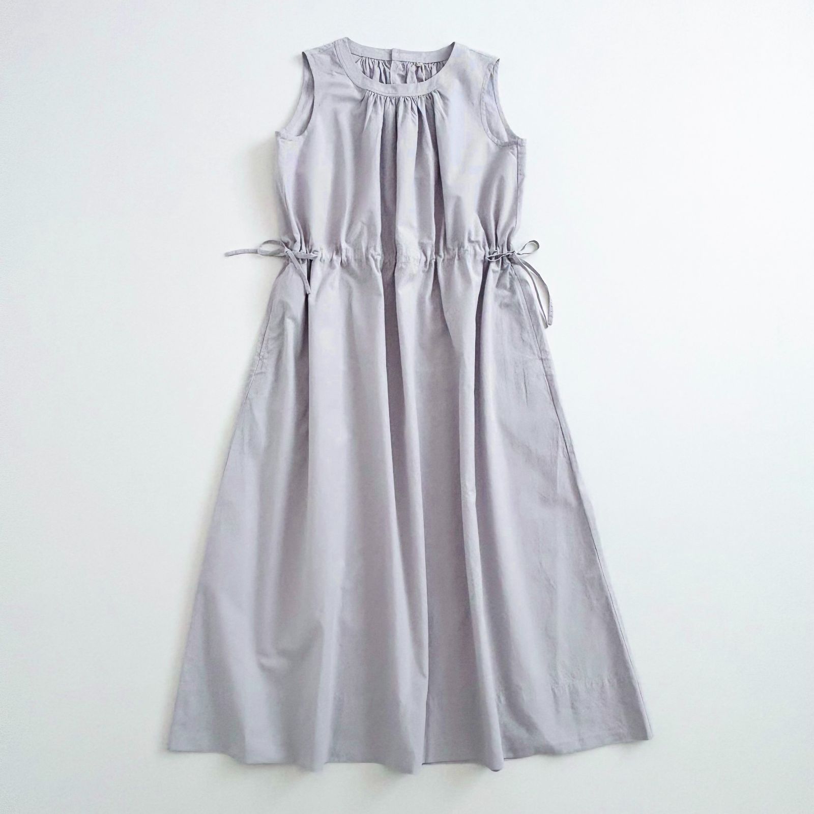 MUJI Labo ムジラボ　和紙混　ノースリーブワンピース M MUJI Labo ムジラボ 無印良品 25SS 和紙混高密度ポプリン ノースリーブ