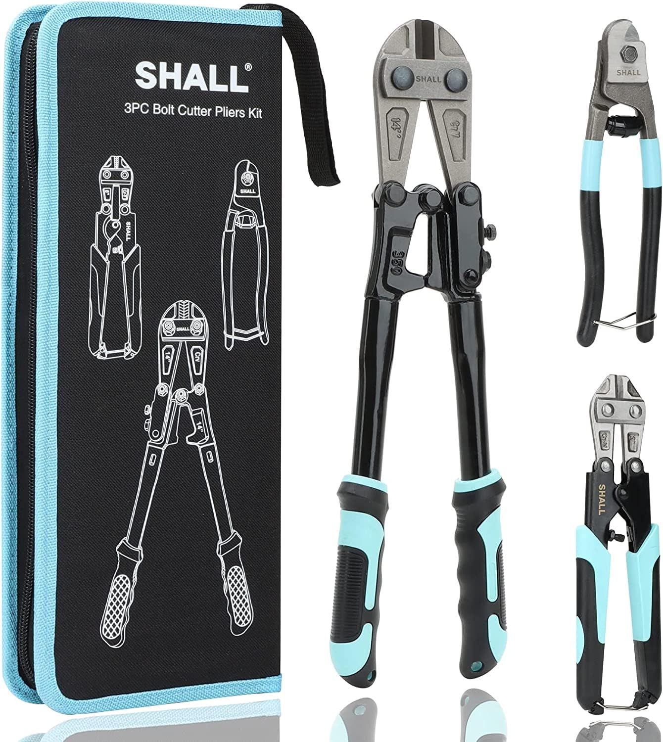 SHALL 3PC ボルトクリッパー 多用途 ワイヤーカッター 強力切断 チェーンカッター 350mmヘビーデューティボルトカッター、210mmミニボルトカッター、210mmワイヤーロープカッター(沖縄・離島の方発送不可）) 831b14d9