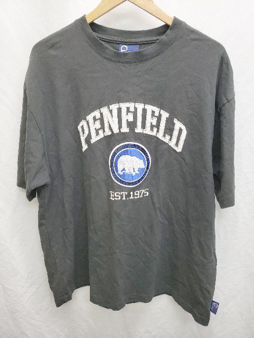 ◇ PEN FIELD ペンフィールド 半袖 Tシャツ カットソー サイズL ダークグレー メンズ P 【1407100046942】