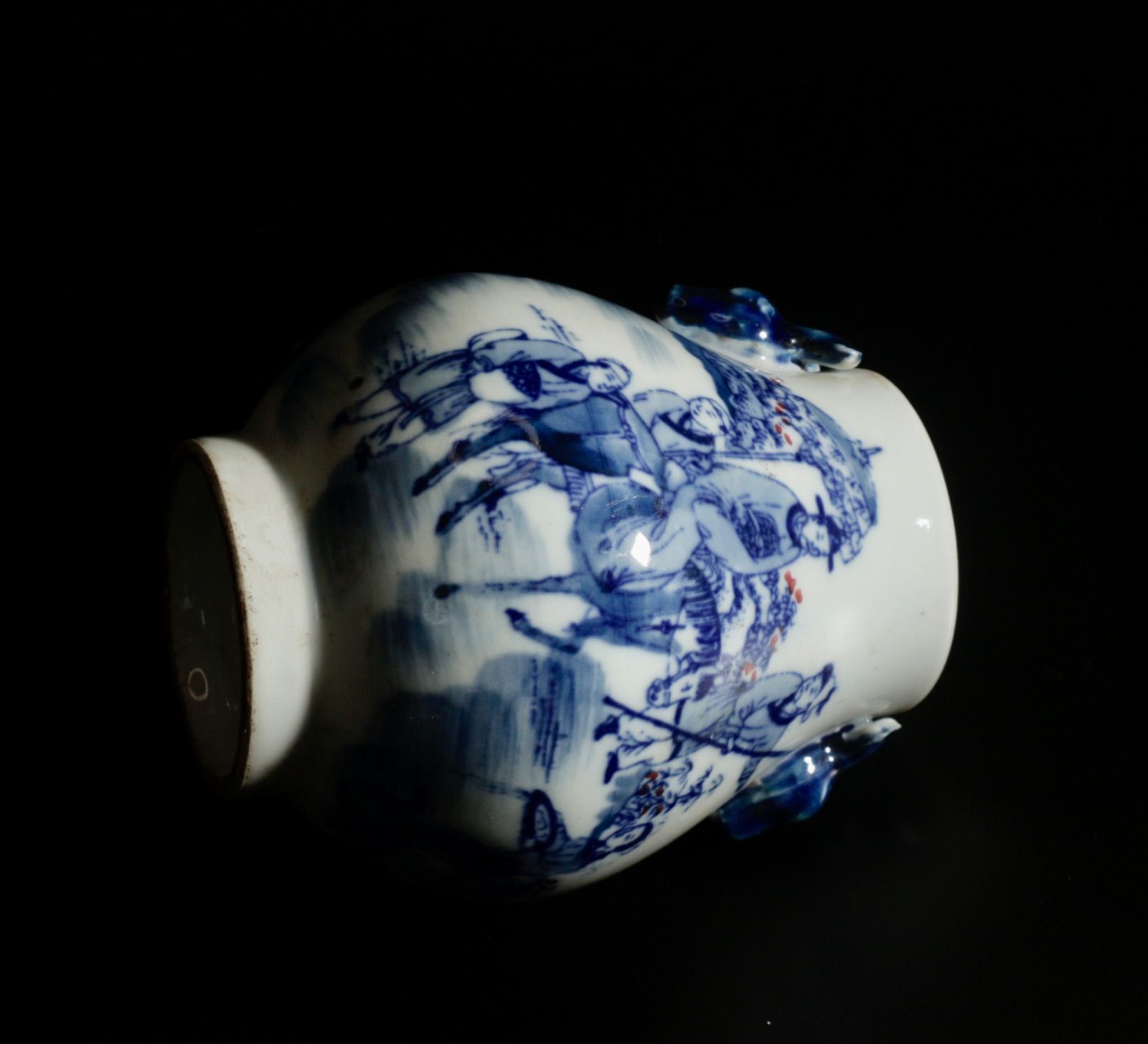 中古 青花釉裏紅 人物行列図 鹿耳小瓷尊 小壺 中国美術 CL0037 中古 青花釉裏紅 人物行列図 鹿耳小瓷尊 小壺 中国美術 CL0037 - メルカリ