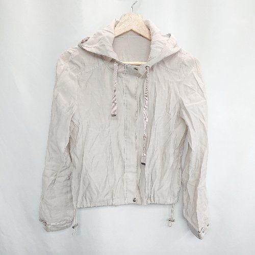 ◇ and couture 長袖 ナイロンパーカー サイズ表記なし グレージュ レディース E 【1407180007284】