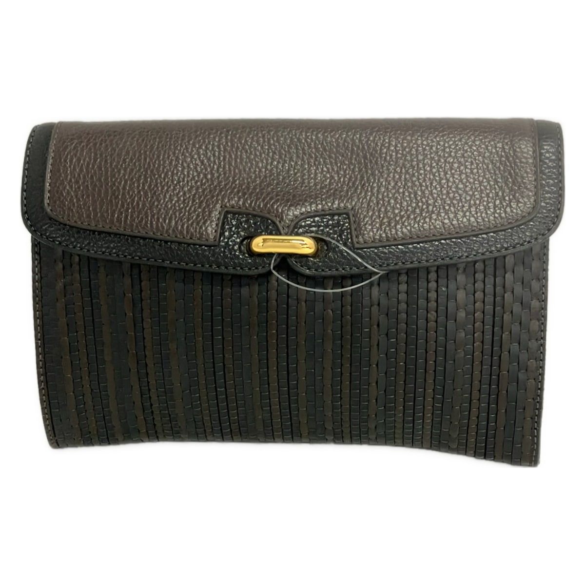 DELVAUX(デルボー) クラッチバッグ - ダークブラウン×黒 レザー - メルカリ