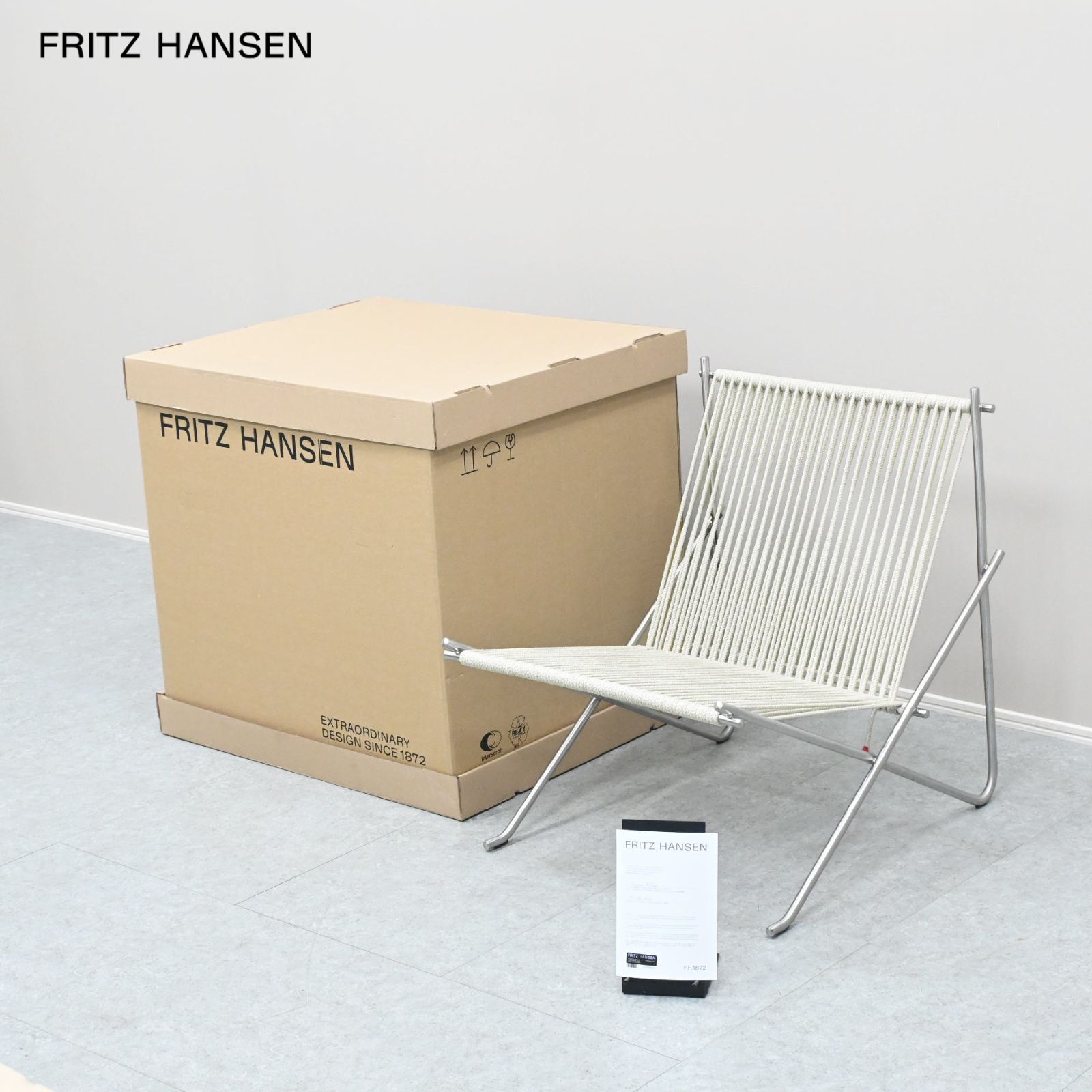 ☆新品開封品☆FRITZ HANSEN フリッツ・ハンセン ラウンジチェア PK4 ナチュラル Poul Kjærholm ポール・ケアホルム 36万