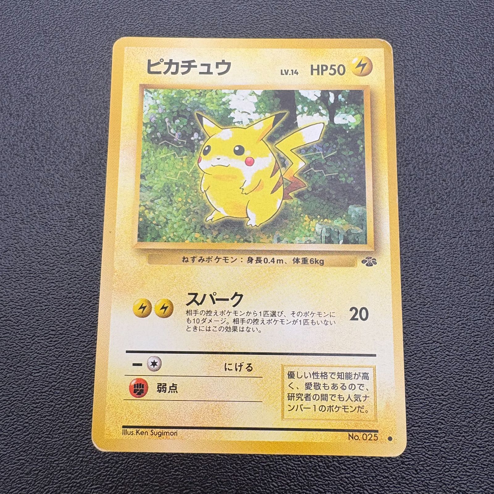 ピカチュウ LV.14 HP50 No.025 ポケモンカード 旧裏 当時物 [中古