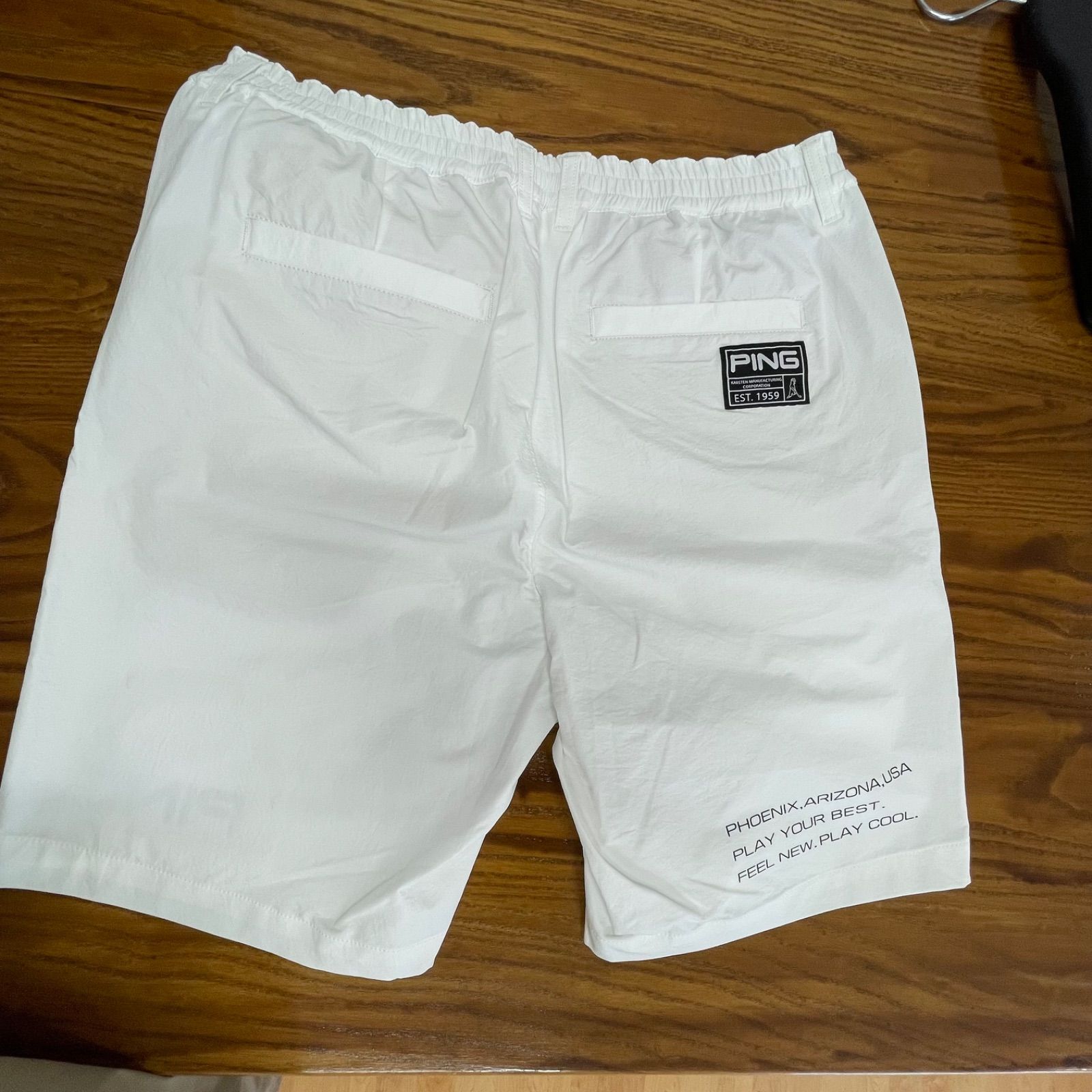 PING 3L ホワイト 新品タグ付】PING ゴルフ ハーフパンツ ホワイト 3L 希少サイズ 高機能