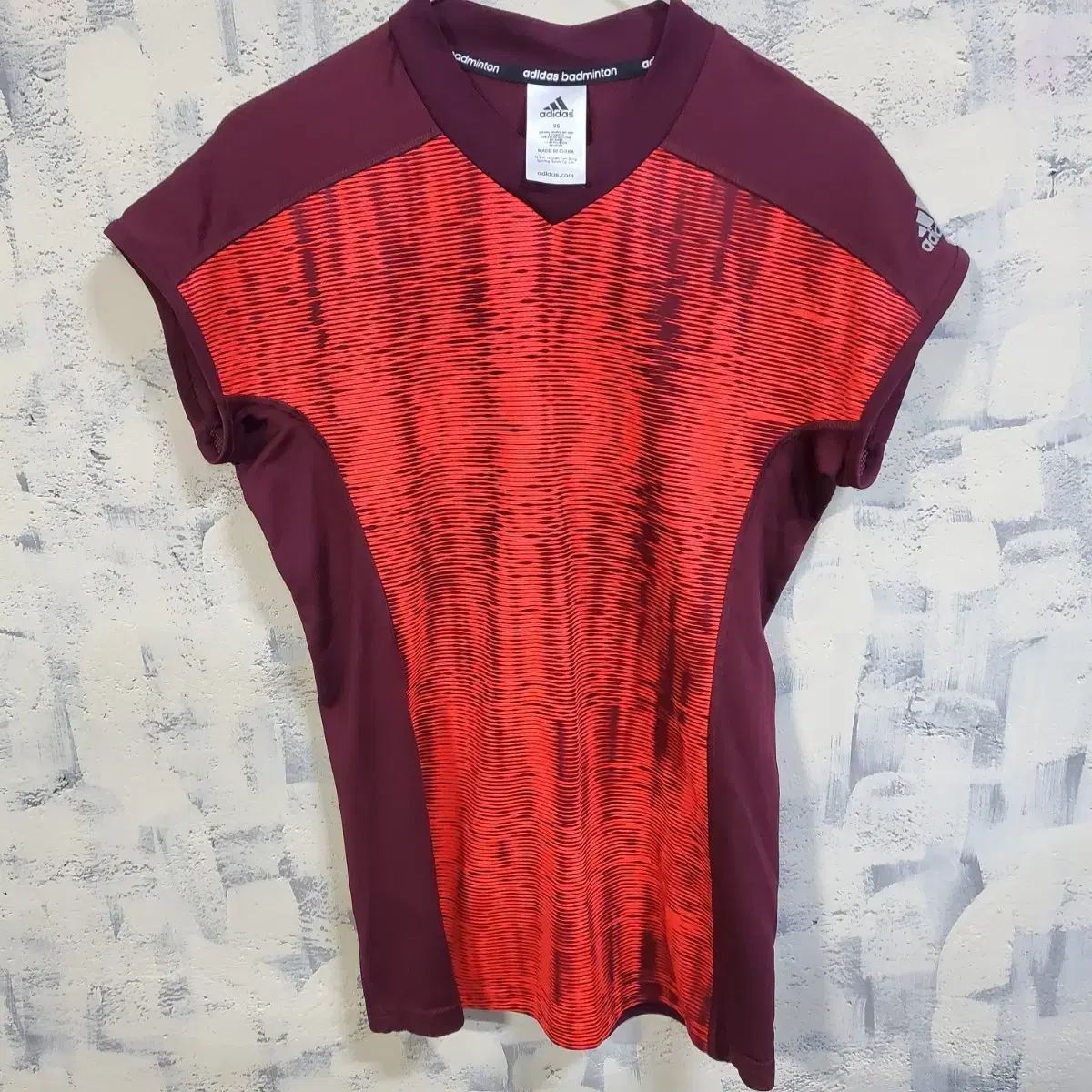 adidas アディダス バドミントン 半袖 Tシャツ レッド/バーガンディ 90