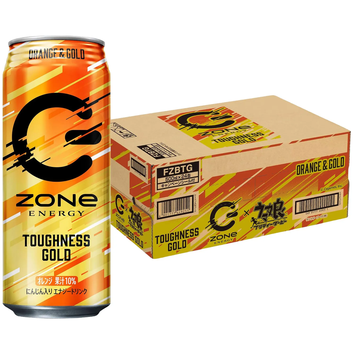サントリー ZONe ENERGY TOUGHNESS GOLD 500ml × 1ケース / 24本 (ウマ娘 コラボ)