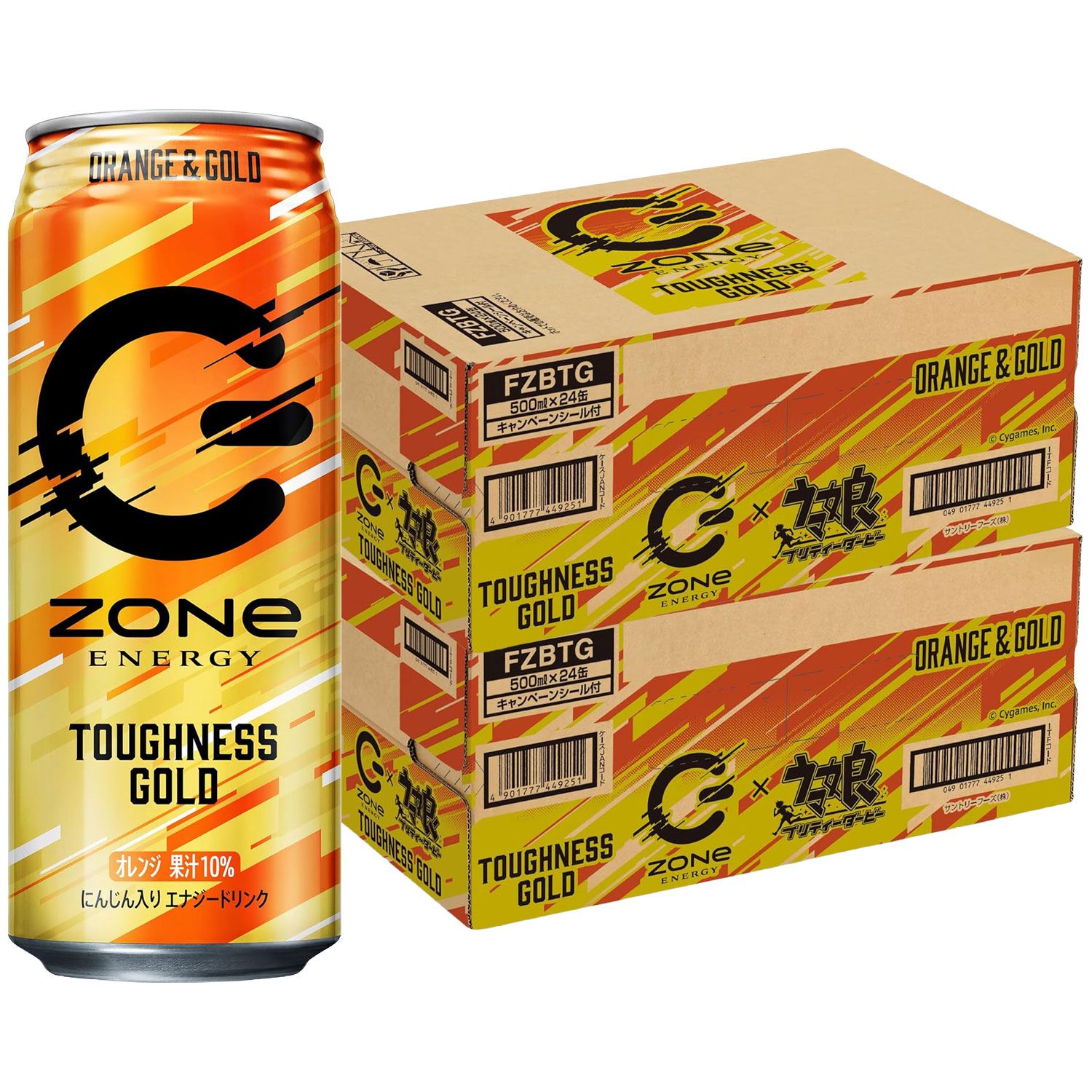 サントリー ZONe ENERGY TOUGHNESS GOLD 500ml × 2ケース / 48本 (ウマ娘 コラボ)