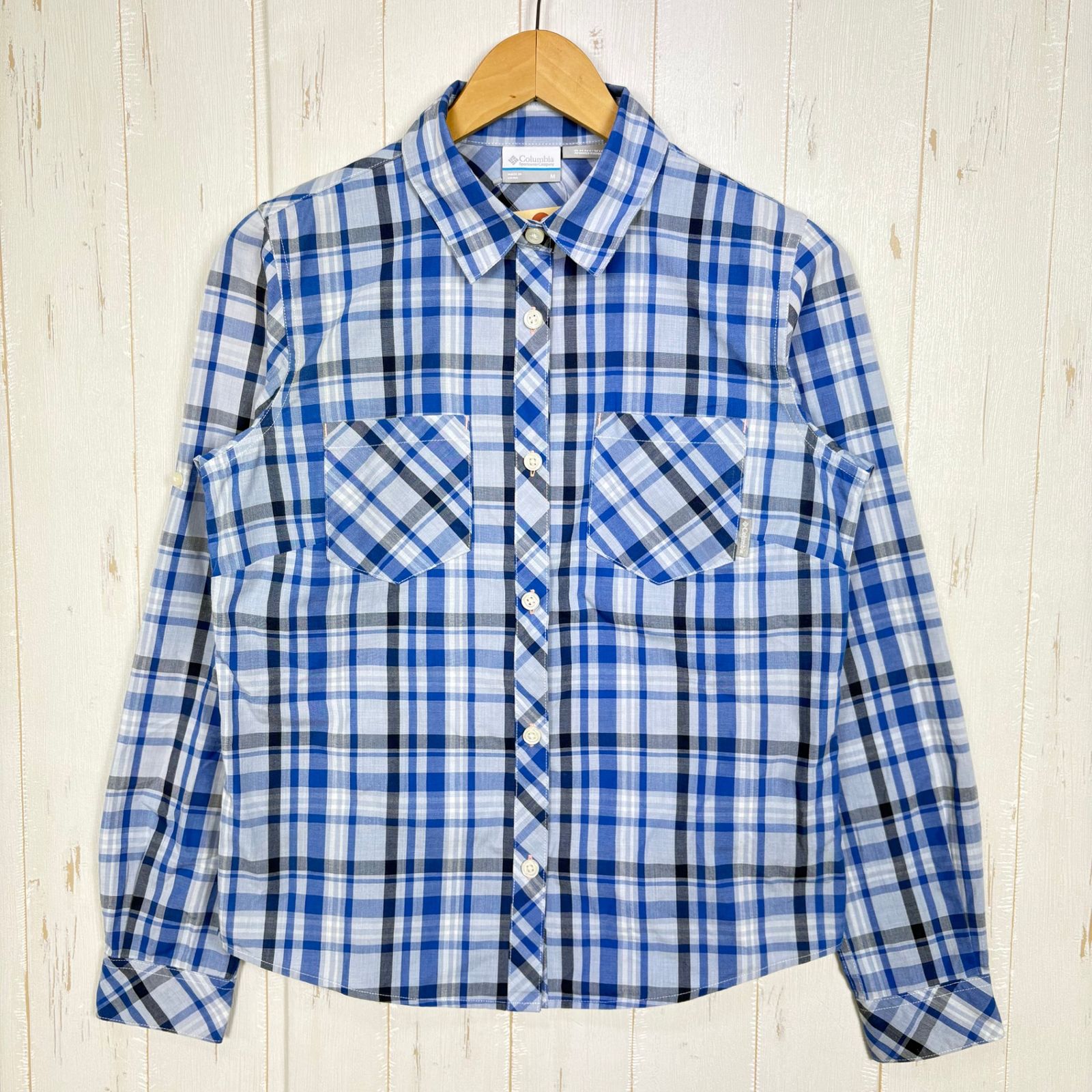 ✉️Women's M ブルー系 Columbia ( コロンビア ) ブライリッチフォーク ポリエステル ウェア トップス インナー シャツ ロングスリーブシャツ 化繊 z00057063 化繊 ロングスリーブシャツ インナー シャツ トッ