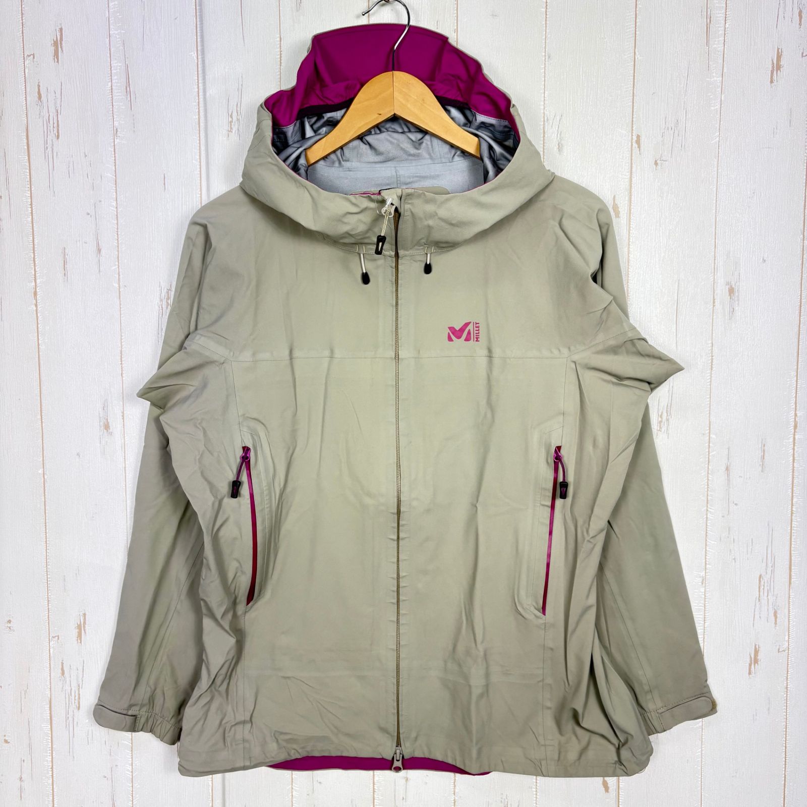 ✉️Women's L ベージュ系 Millet ( ミレー ) ティフォン 50000 ストレッチ ジャケット TYPHON 50000 ST JKT ナイロン ウェア トップス アウター ジャケット レインシェル z00057053 レイン