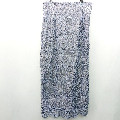 ◇ PROPORTION BODY DRESSING レース ロング丈 タイト スカート サイズS ライトブルー レディース E 【1407180031876】