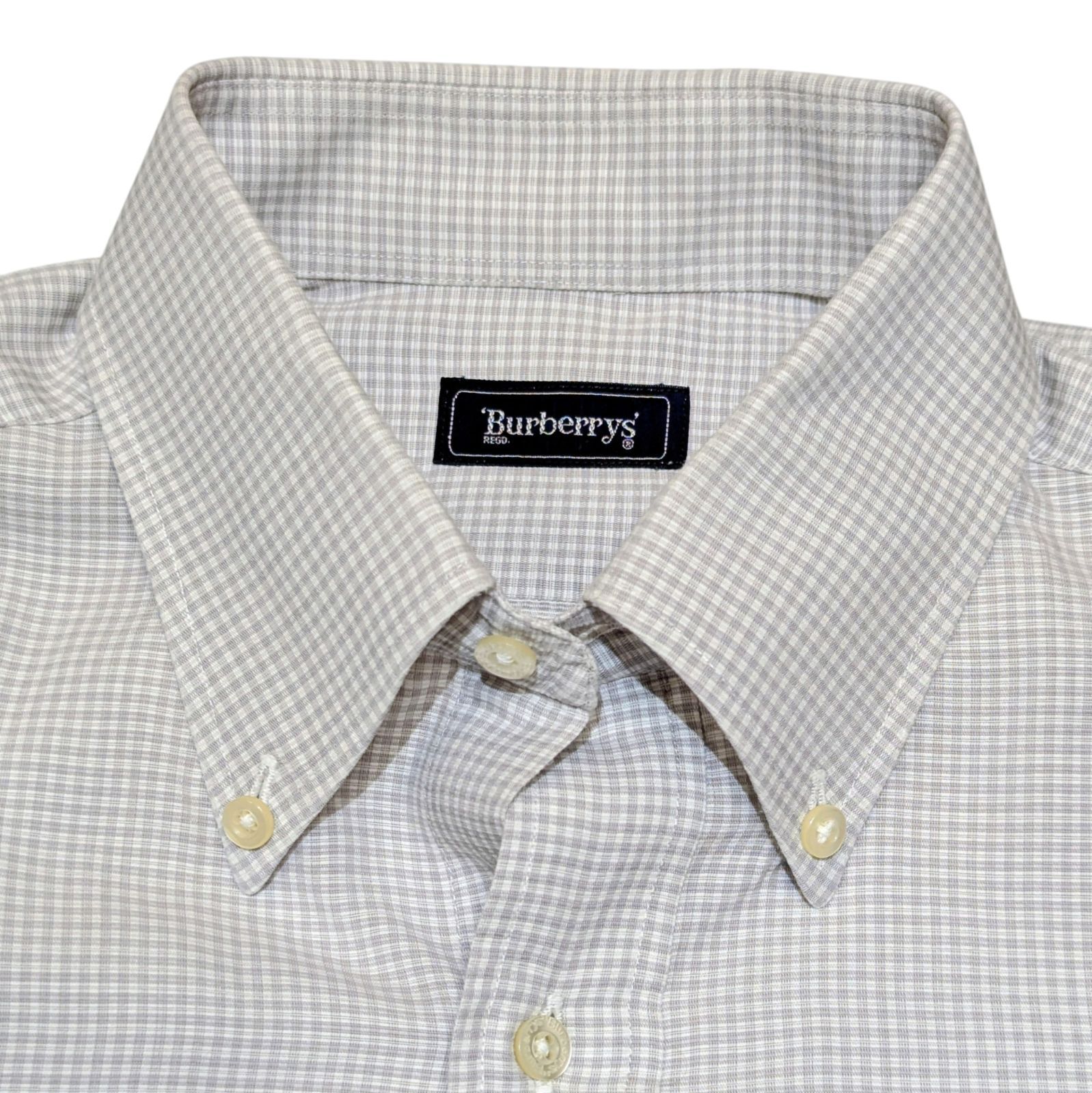 バーバリー Burberrys 三越オーダーメイド 半袖ボタンダウンシャツ 