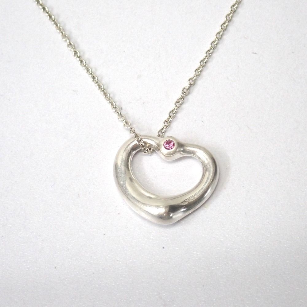 Ft642802 ティファニー ネックレス エルサペレッティ オープンハート レディース TIFFANY&Co. 中古