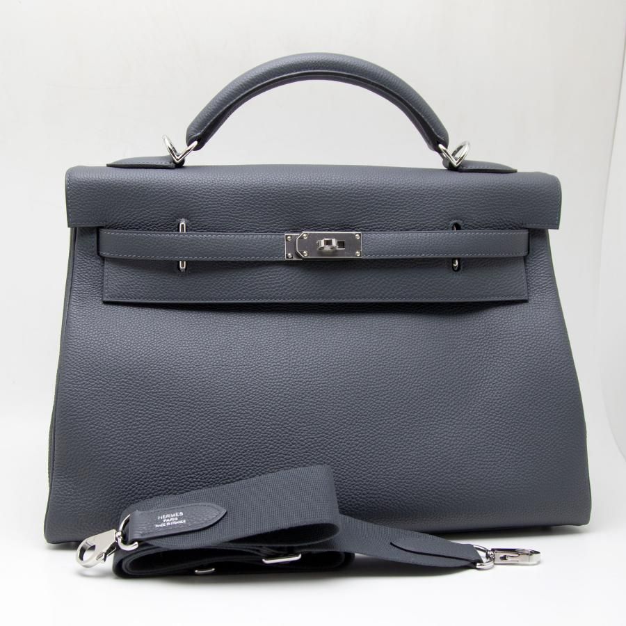 【新品】エルメス マキシケリー 42 グリミスティ トゴ シルバー金具 K刻印 HERMES
