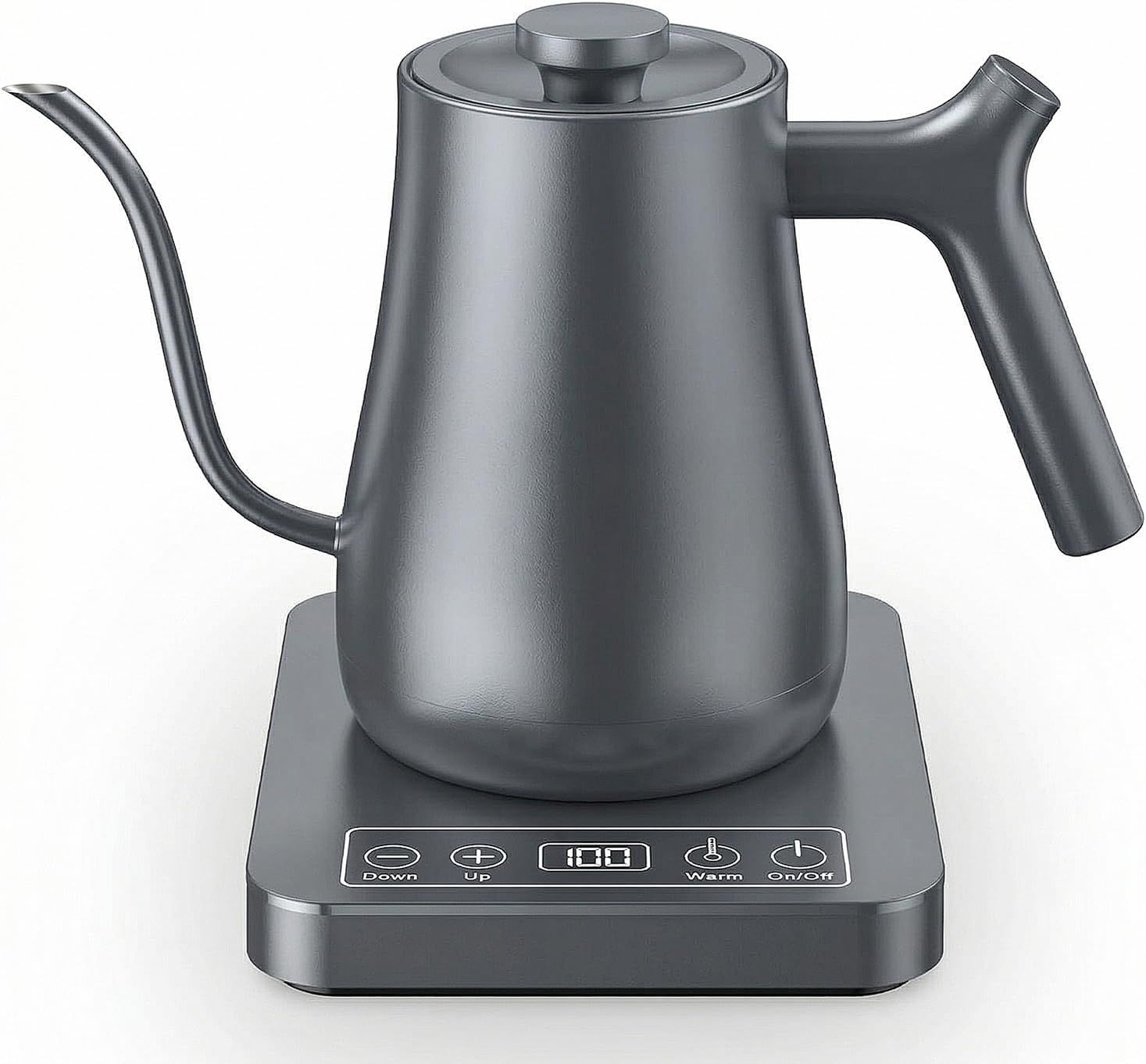電気ケトル 温度調節 コーヒーケトル 細口 ドリップ 1000W 1℃単位温度設定/保温機能付き/ドリップタイマー機能/空焚き防止機能/自動電源オフ 0.8Lのコンパクトサイズ コーヒー ケトル 電気 PSE認証済み 日本語取扱説明書付き/ f20c710a