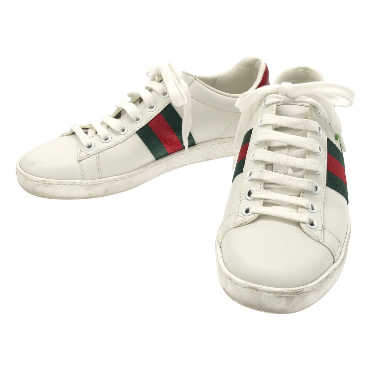GUCCI グッチ エース GGチェリーローカットスニーカー 653135 ホワイト 35 1/2