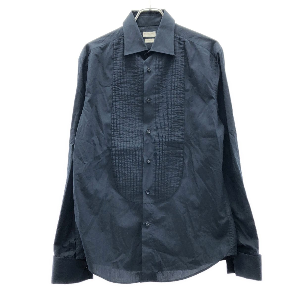 BRUNELLO CUCINELLI ブルネロクチネリ 22SS タキシードシャツ MH631S1876 ブルー M