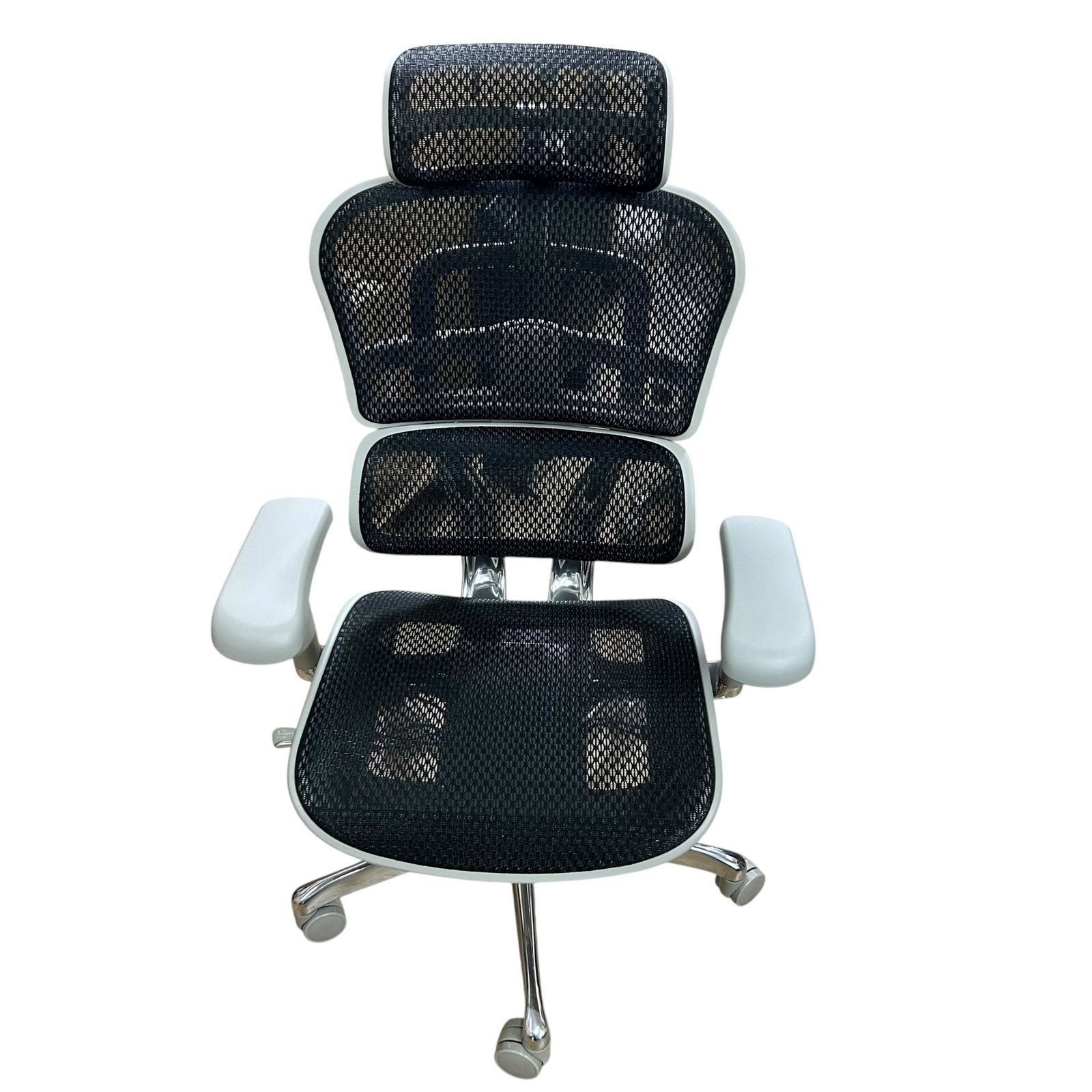 ■▲極美品 エルゴヒューマンプロ2 ハイタイプ Ergohuman Pro 2 High Type オフィスチェア 展示品 メッシュ ブラック×グレー 人間工学設計 高機能チェア 可動アーム 昇降リクライニング機能付き2524320,2524320